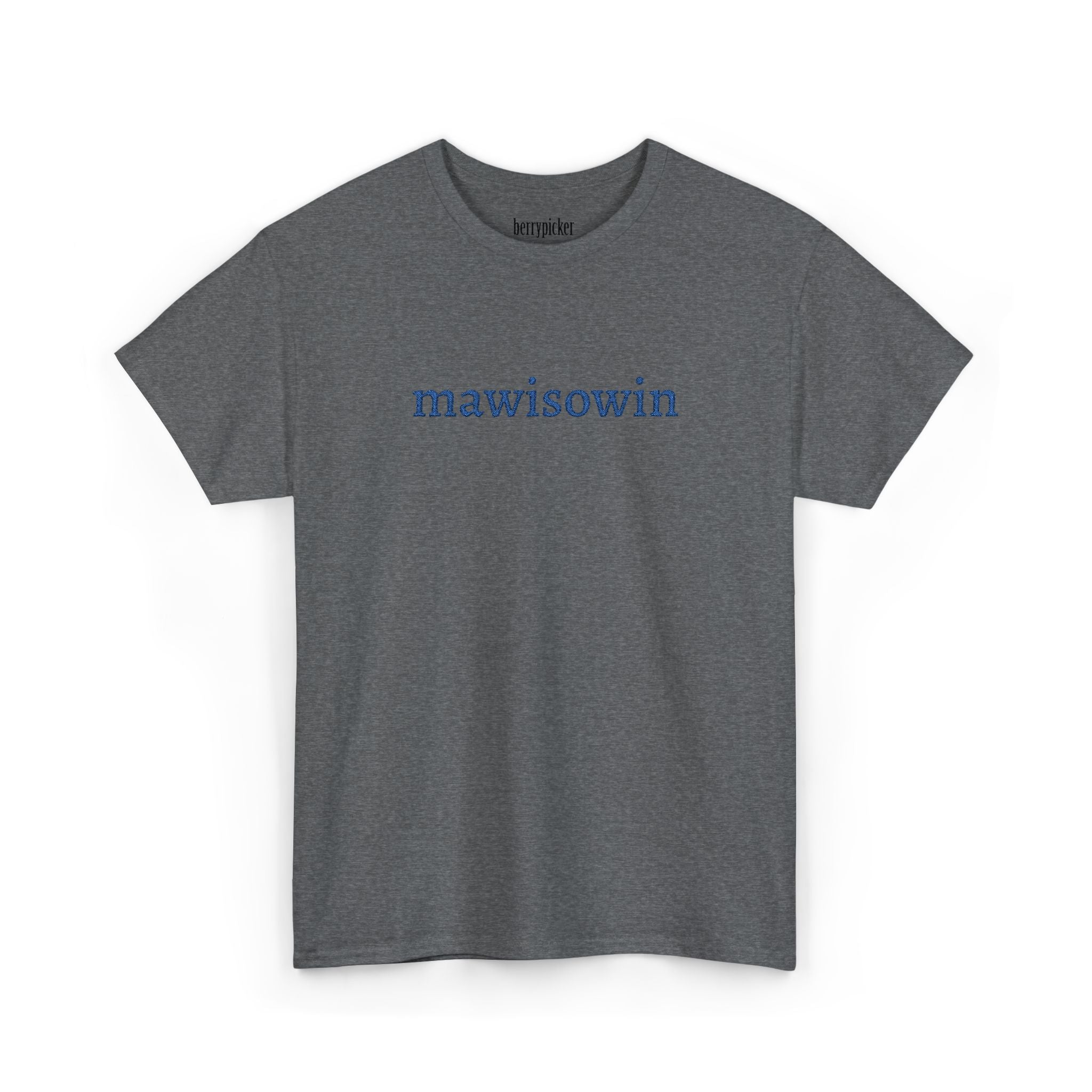 Mawisowin Embroidered Cree Word — Simple Indigenous Phrase