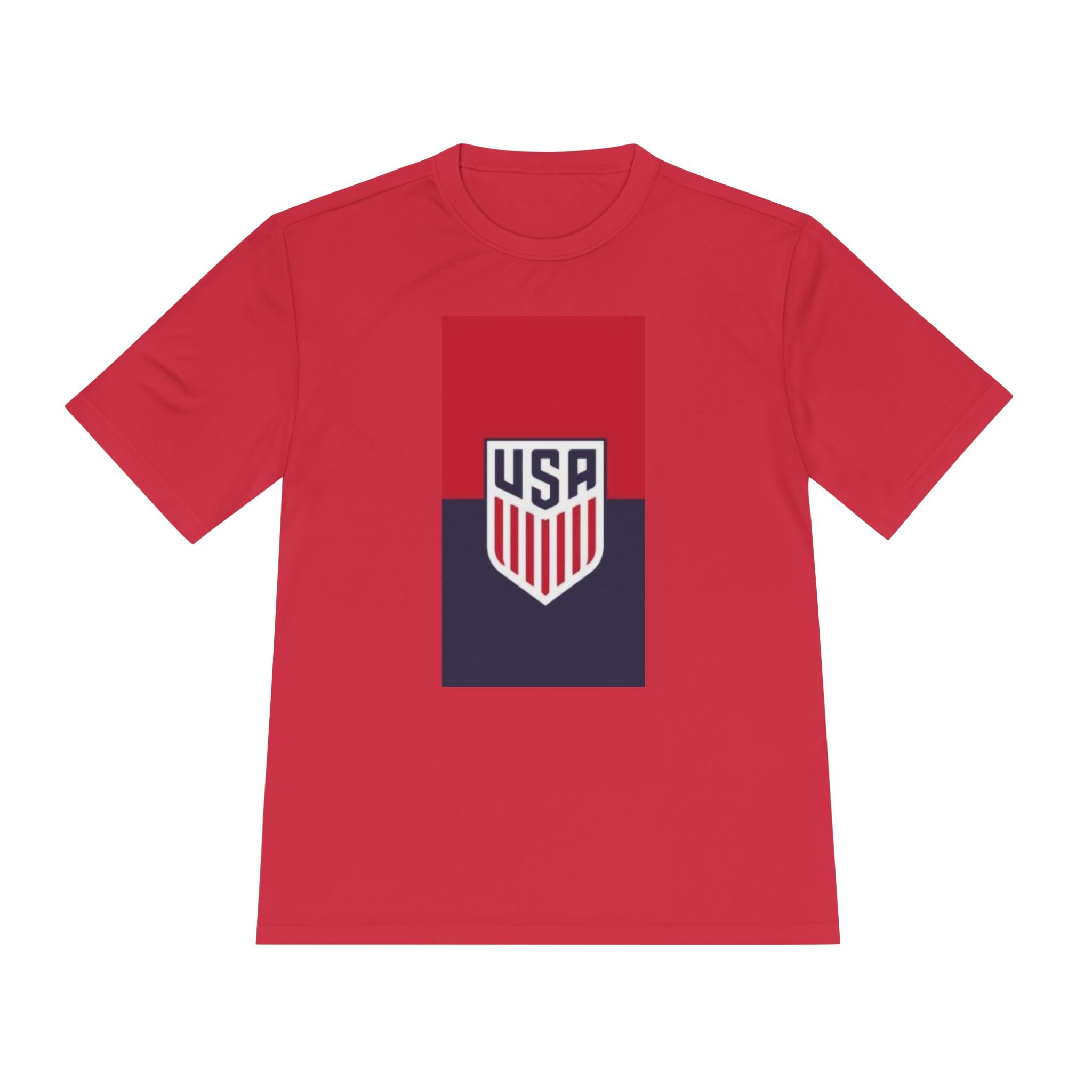 USA Shield Performance Tee — Patriotic Moisture‑Wicking Athletic Shirt