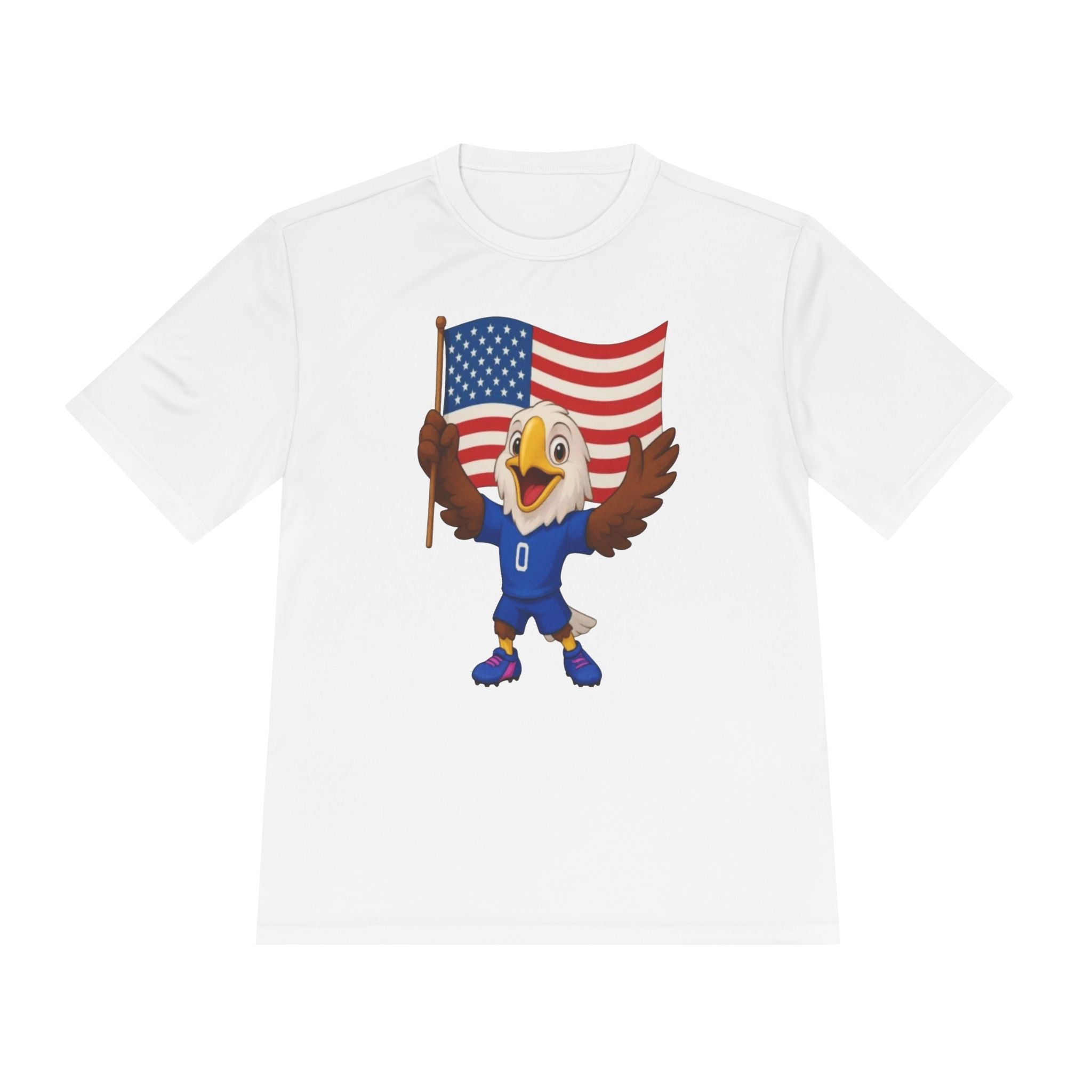 Patriotic Eagle Flag Tee — American Pride World Cup Mascot Shirt