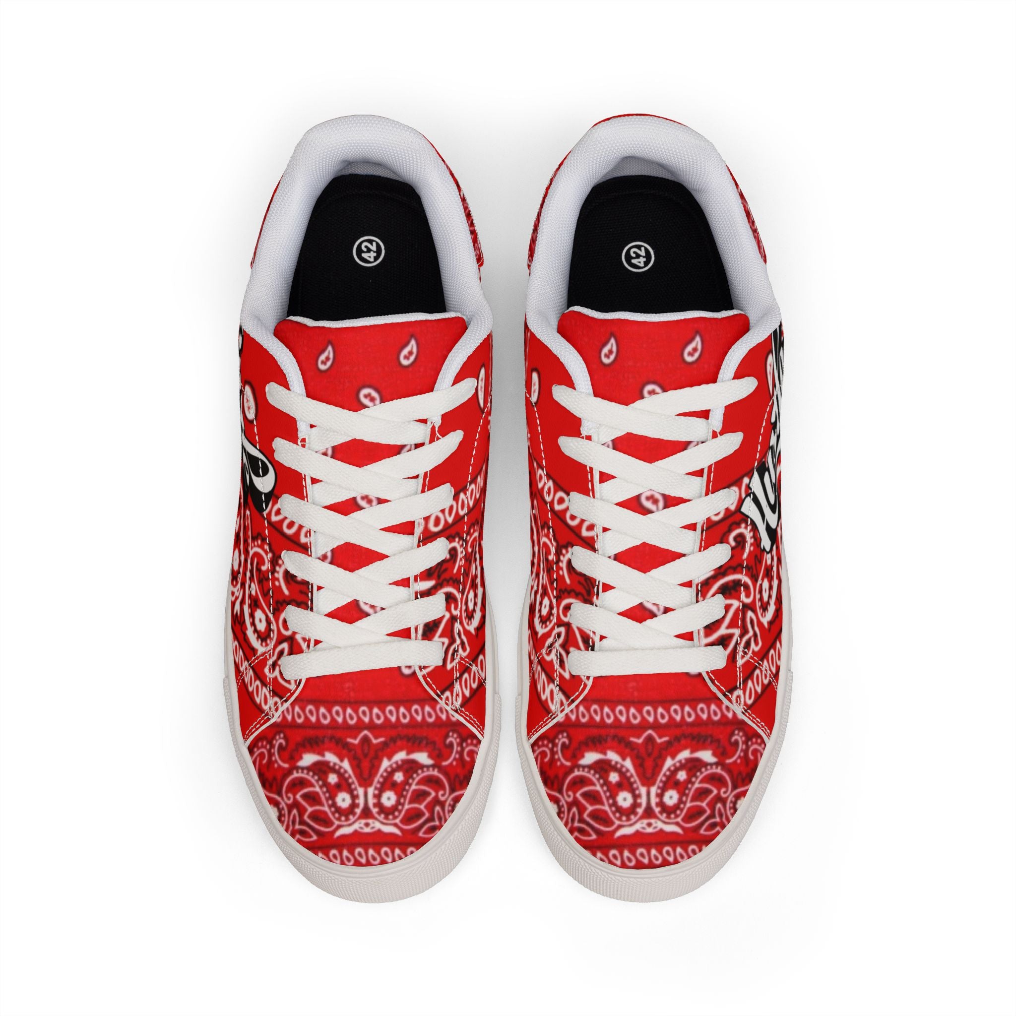Hustle Red Bandana Low-Top Sneakers