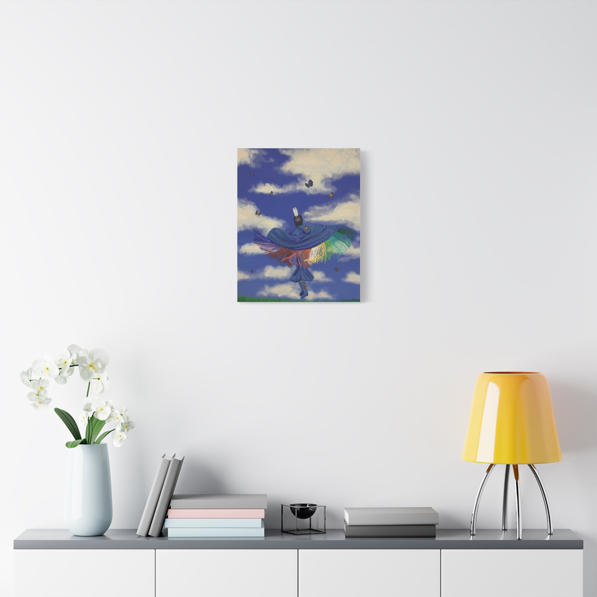 Fancy Shawl Dance Canvas Print — Matte Stretched Wall Art Celebrating Transformation