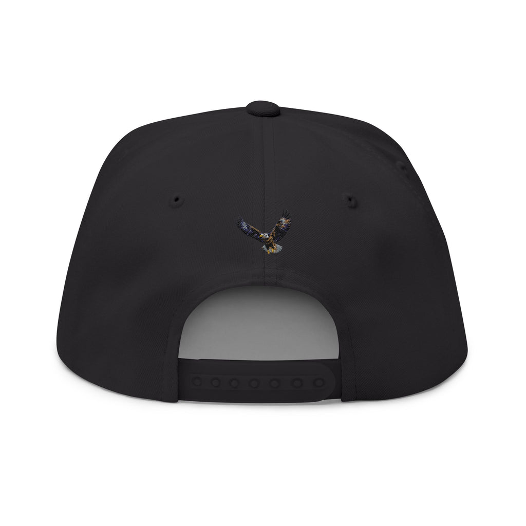 Embroidered Flat Bill Cap — "The Play" Clothing Company Script Logo