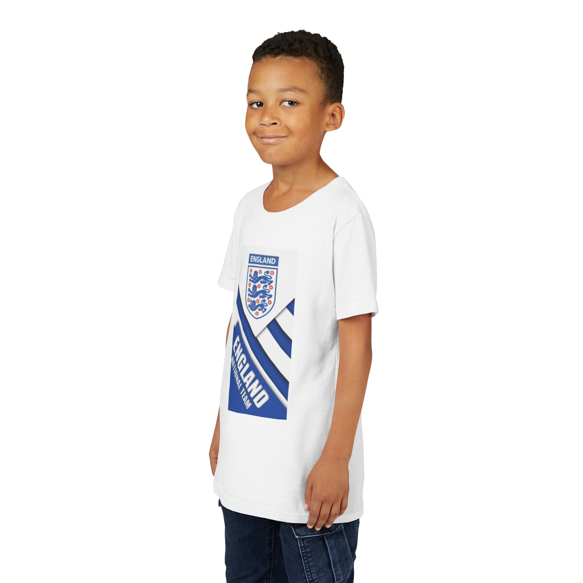 England Youth Soccer T‑Shirt – England National Team Crest & Stripes