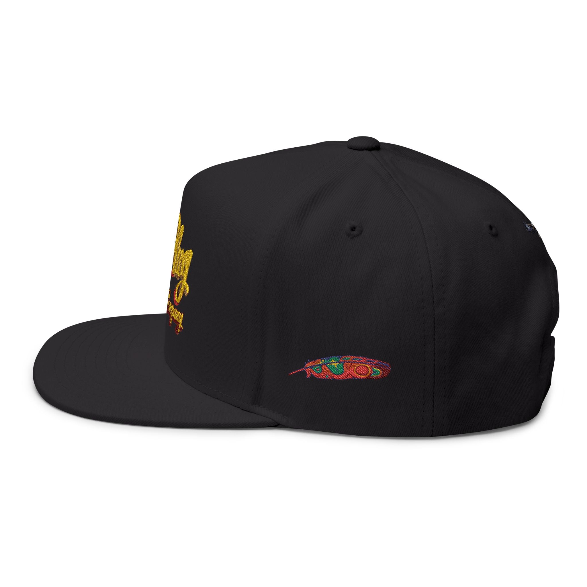 Embroidered Flat Bill Cap — "The Play" Clothing Company Script Logo