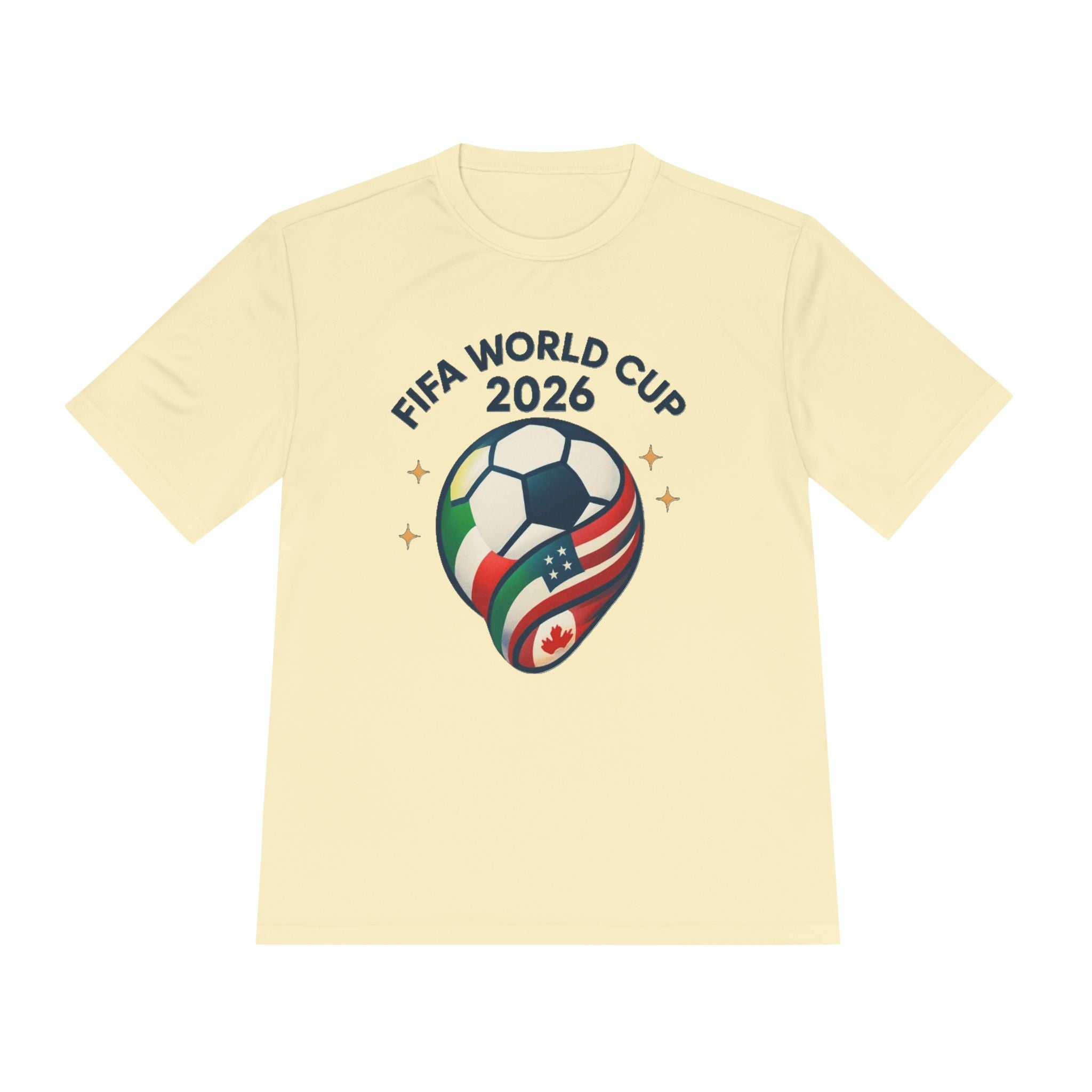 FIFA World Cup 2026 Soccer Tee — USA/Canada/Mexico Flag Ball