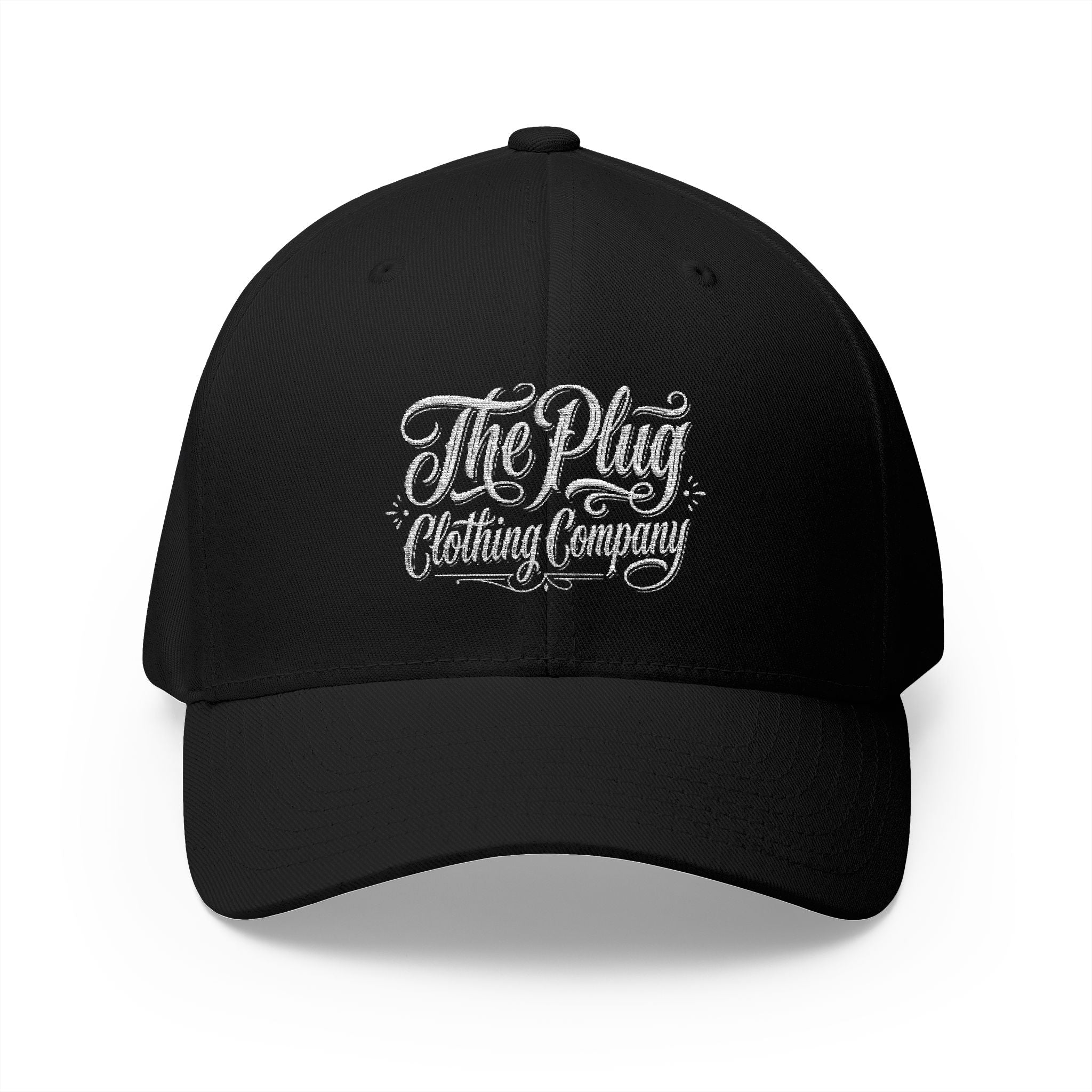 Embroidered "The Plug Clothing Company" with Est.2026 Back Stitch