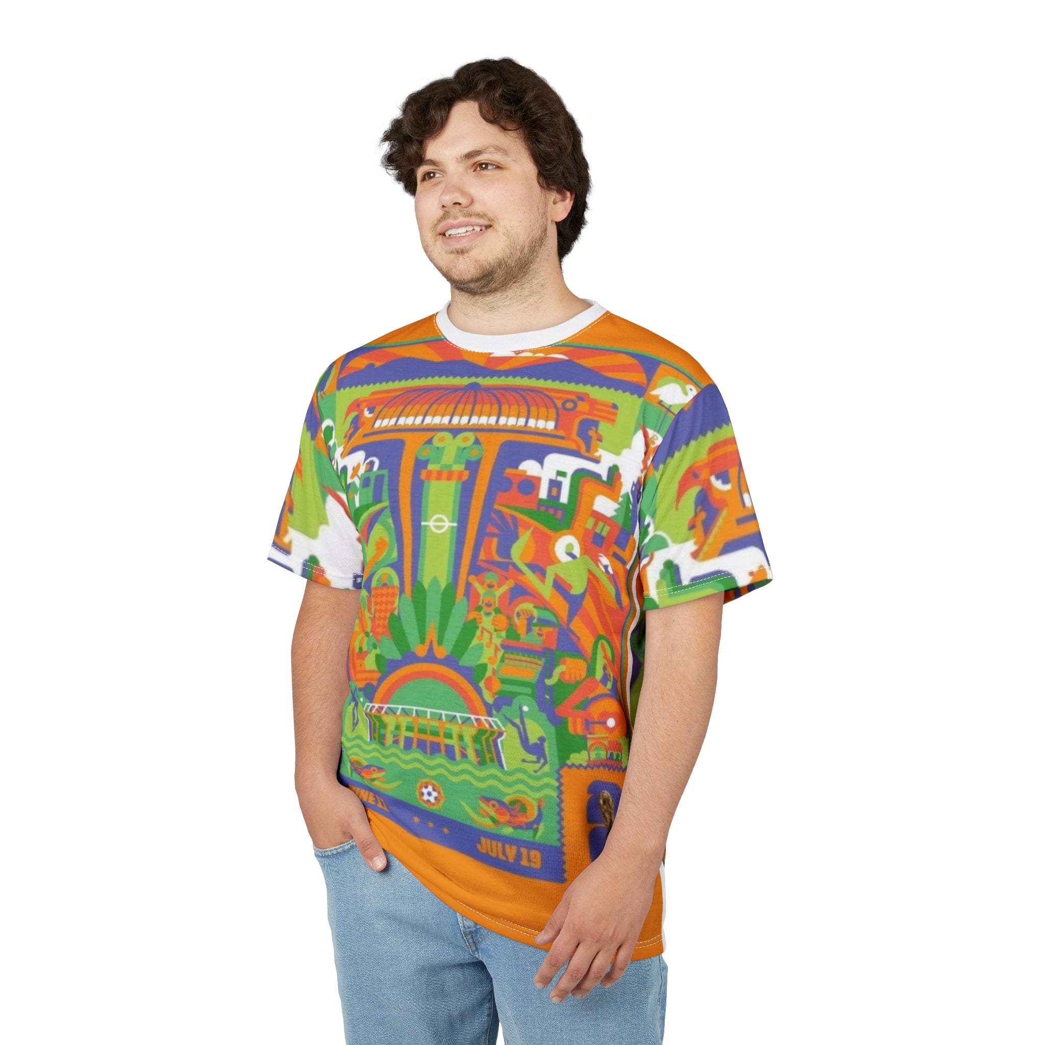 Mexico City FIFA World Cup 2026 Retro Stadium All-Over Print Tee