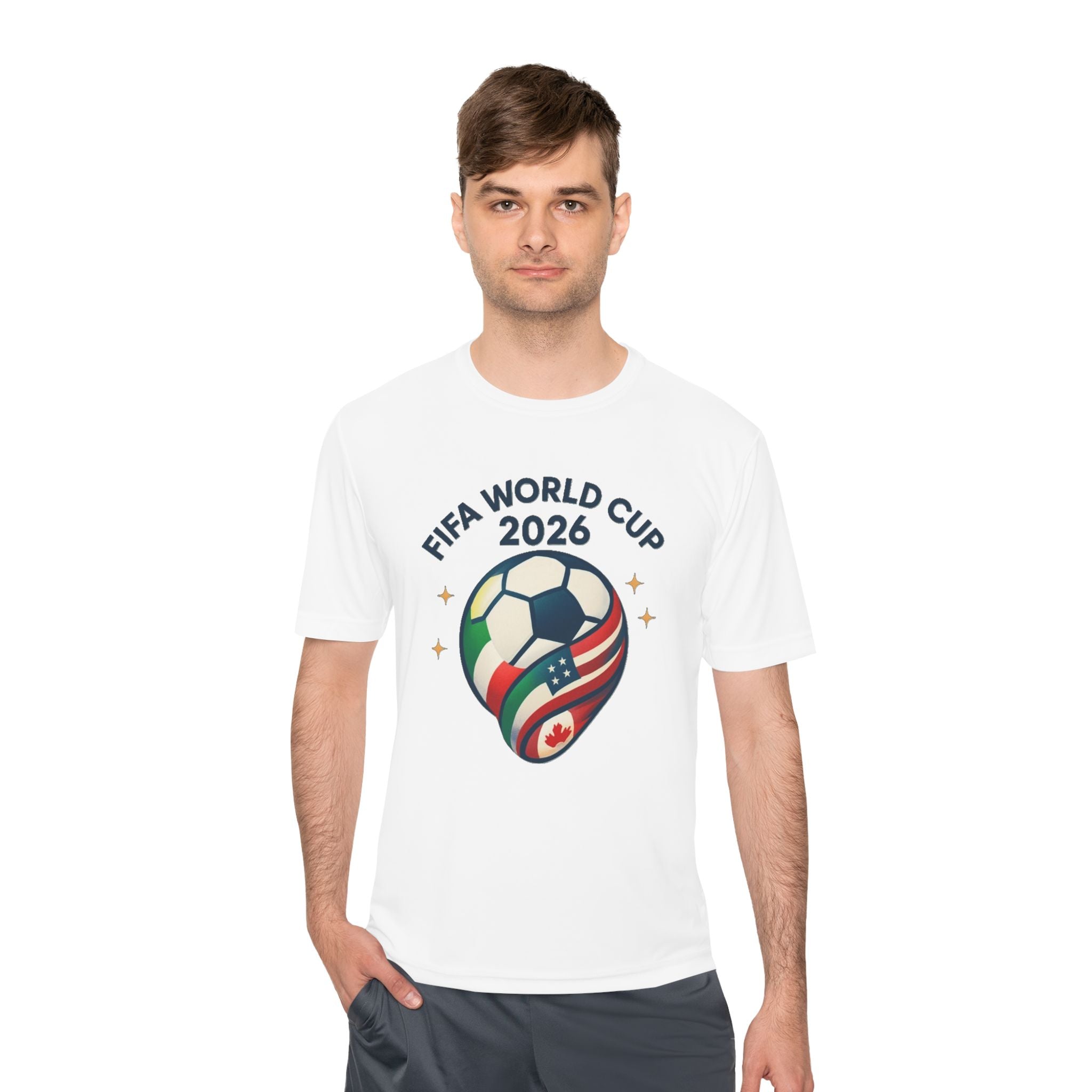 FIFA World Cup 2026 Soccer Tee — USA/Canada/Mexico Flag Ball