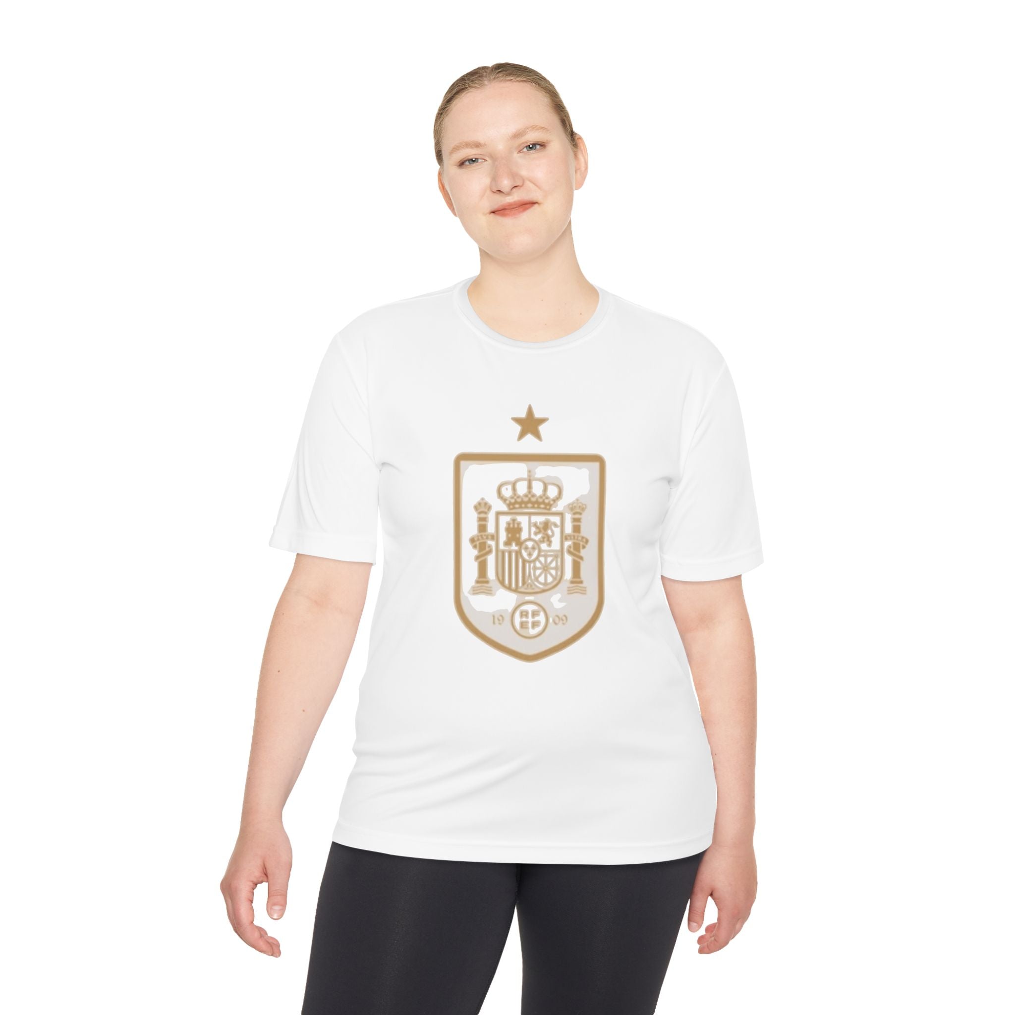 World Cup 2026 Spain Soccer Tee — Crest & Ball Graphic Moisture-Wicking Shirt