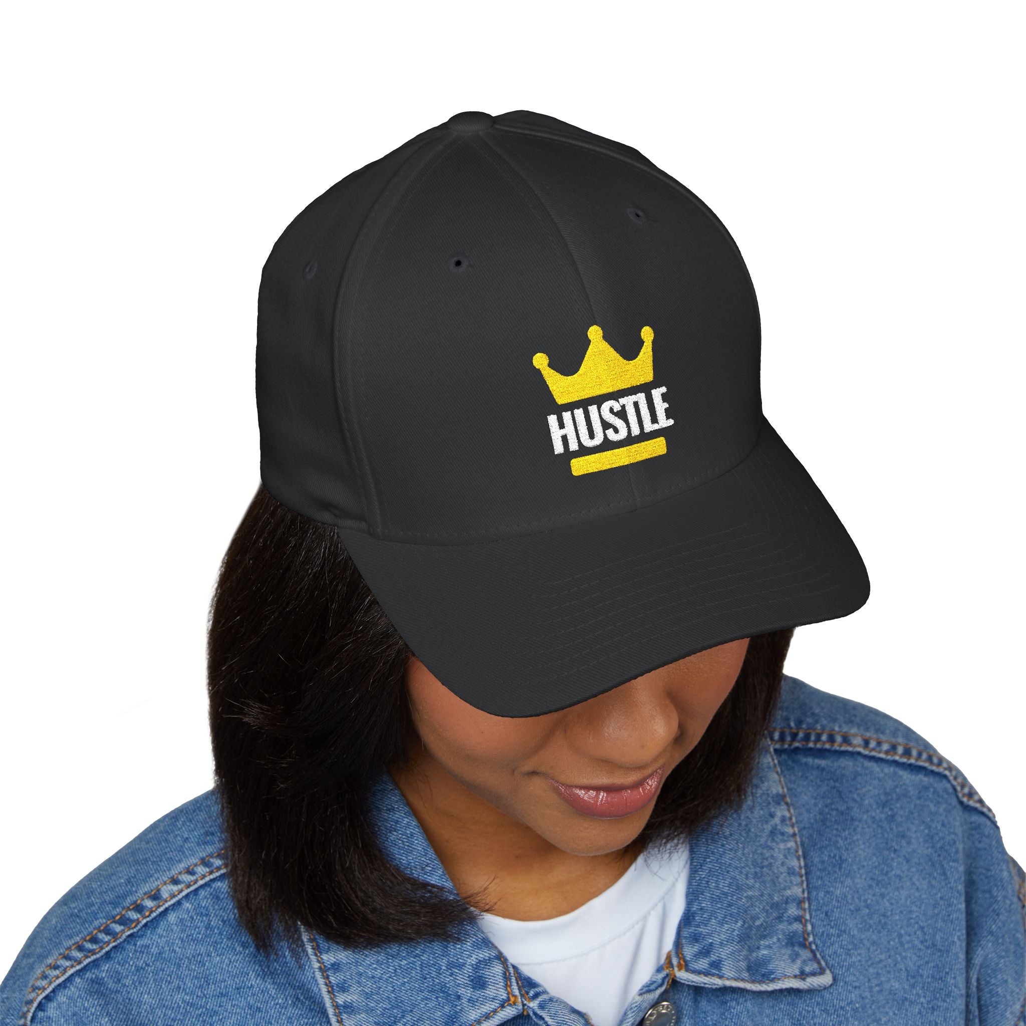 Hustle Crown Embroidered Cap — Plug Clothing Company Baseball Hat