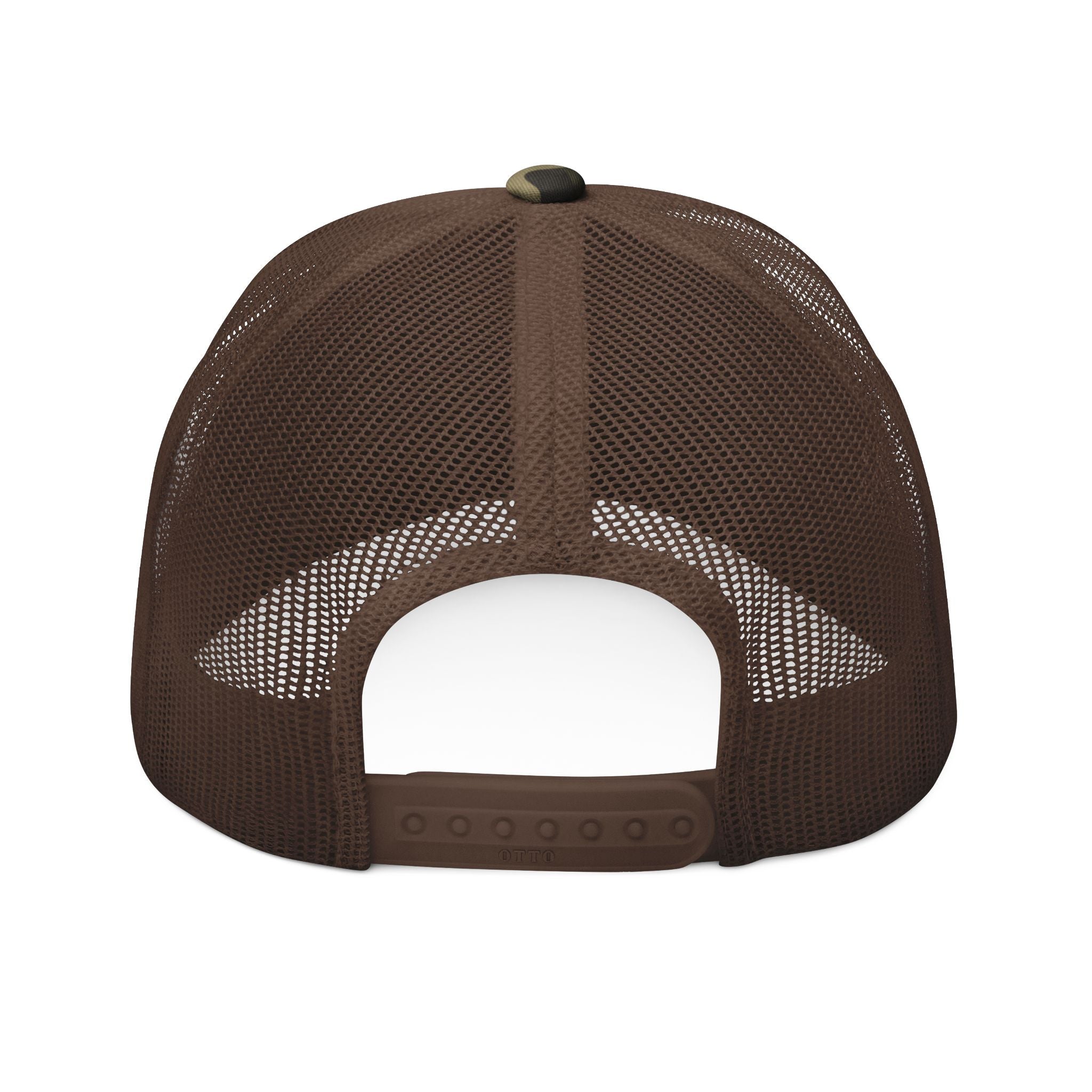 Camo Embroidered Trucker Hat — "The Plug Clothing Company"