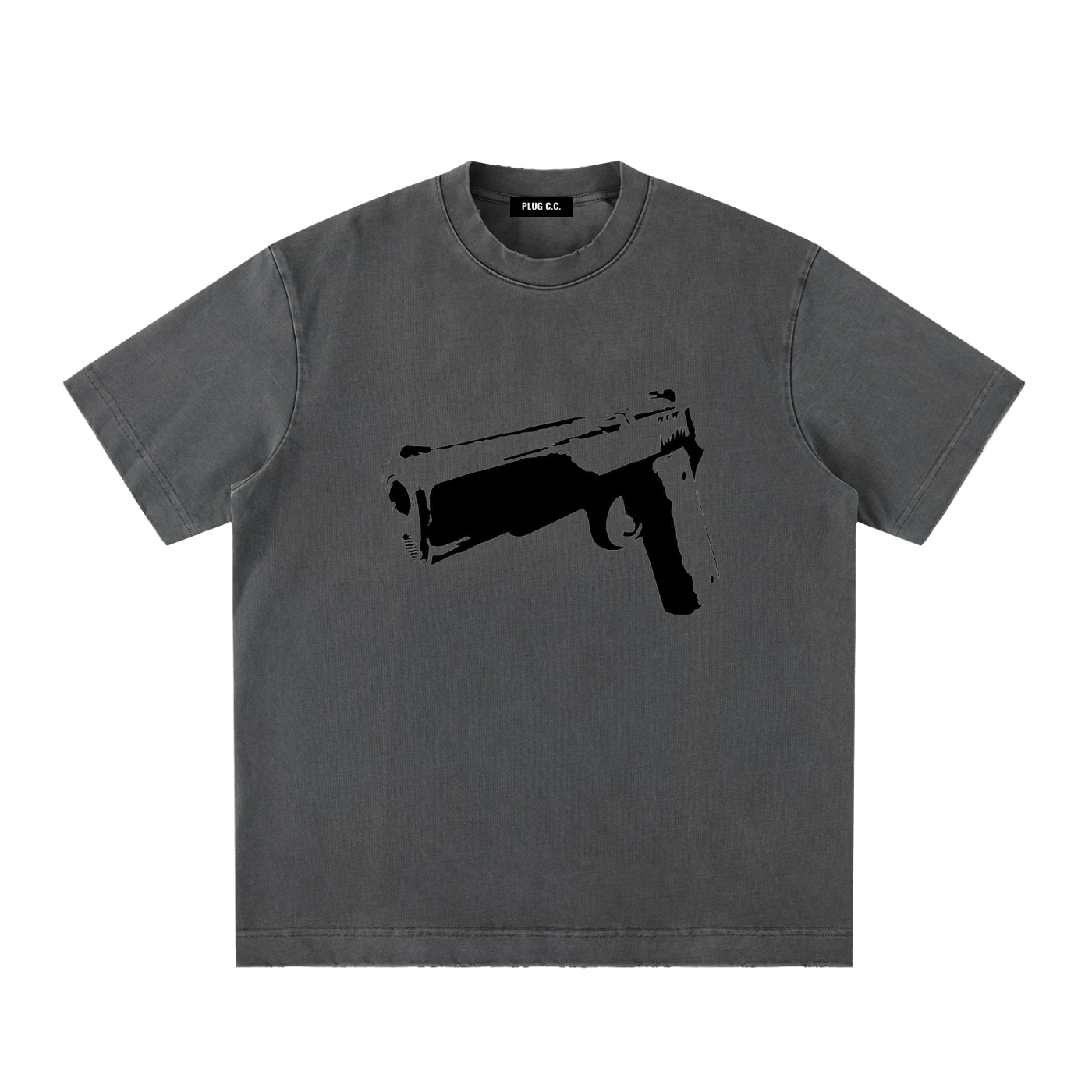 Heavy Vintage Handgun Print T-shirt