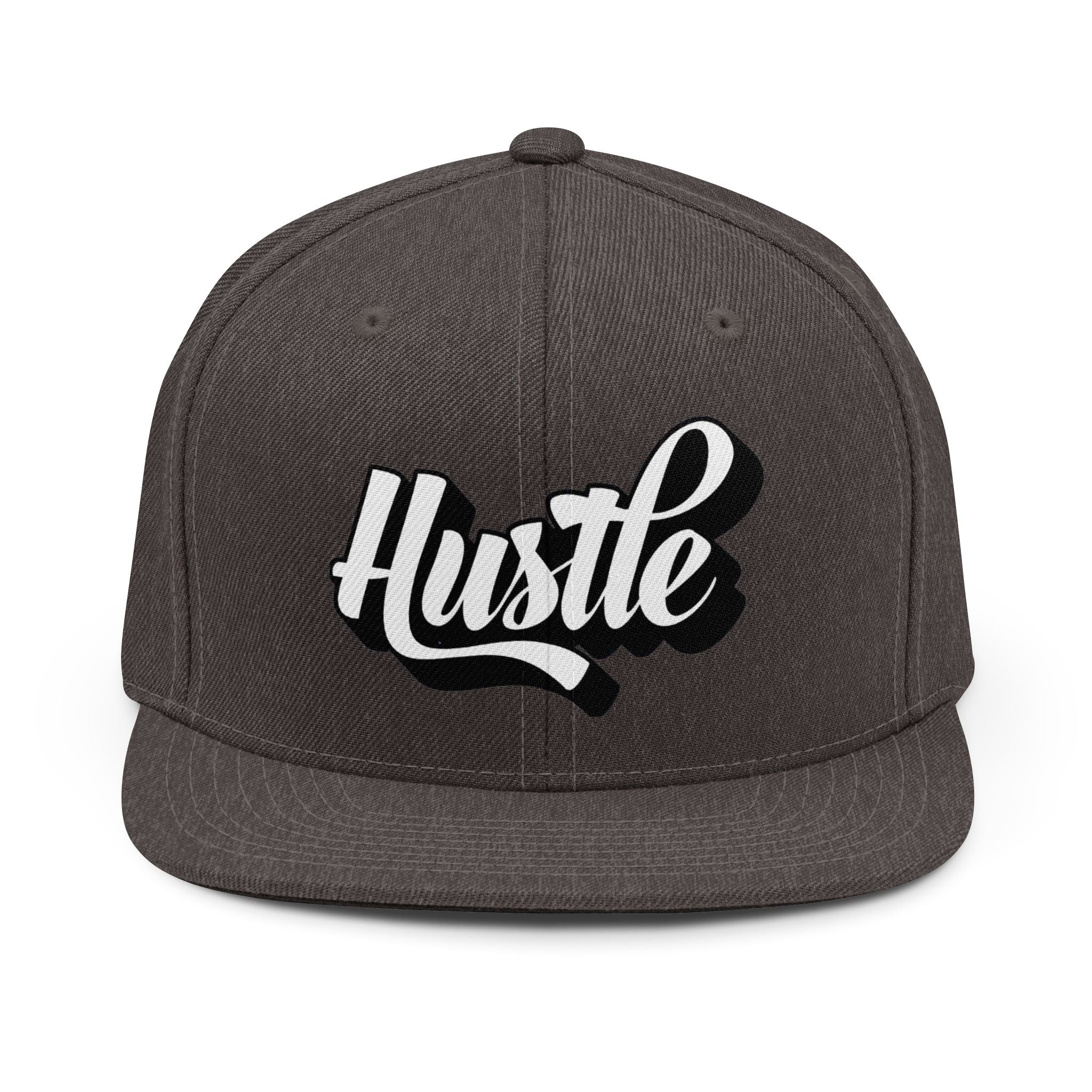Hustle Snapback Hat — Embroidered Streetwear Hustle Cap
