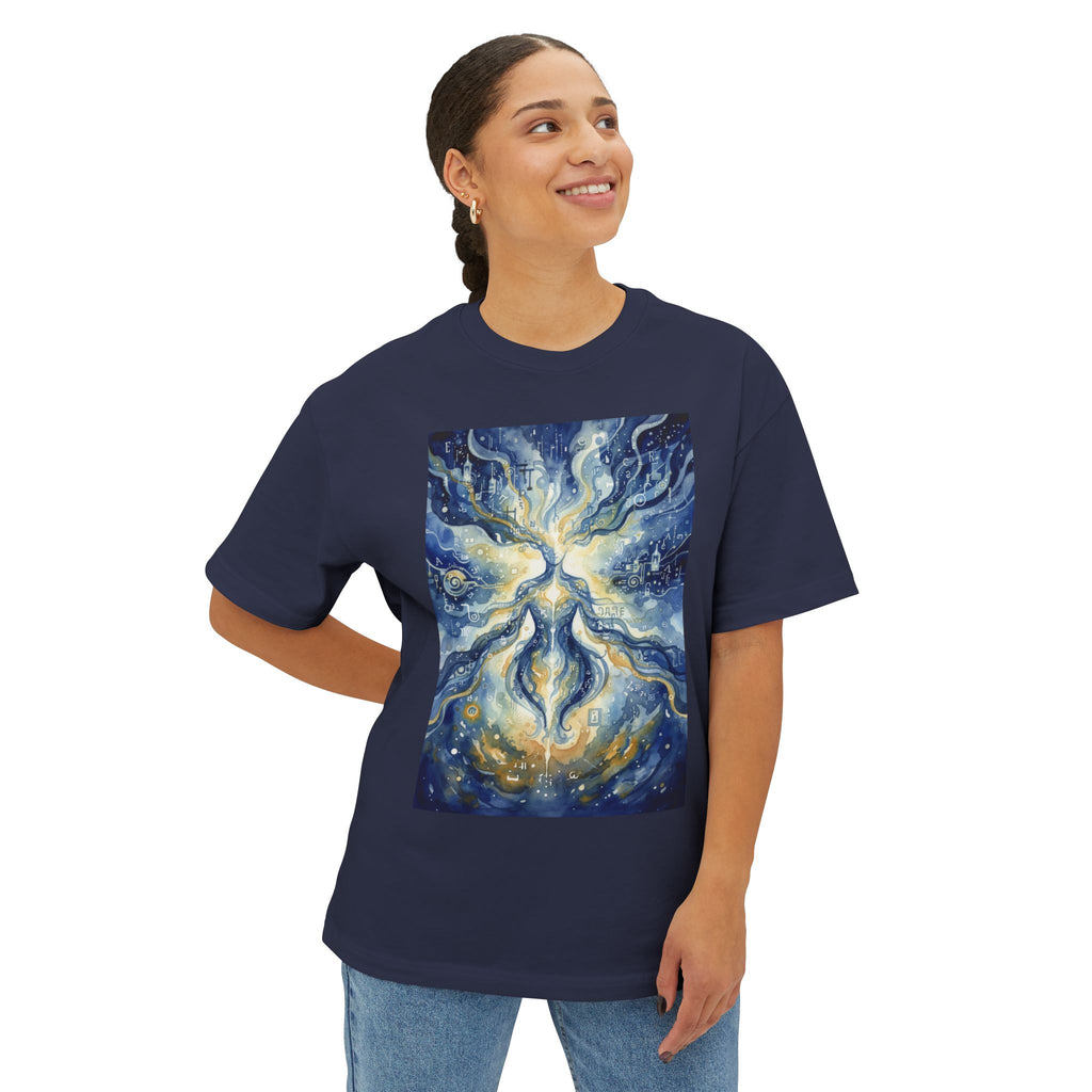 The Plug C.C. & Sidekick Collab.- Celestial Energy Art Oversized T‑Shirt