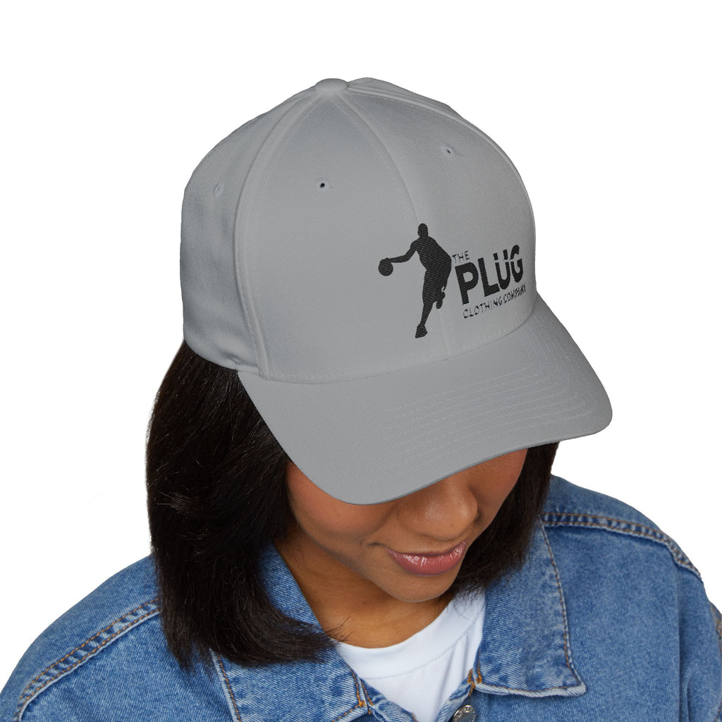 Basketball Logo Cap — "The Plug Clothing Company" Embroidered Hat