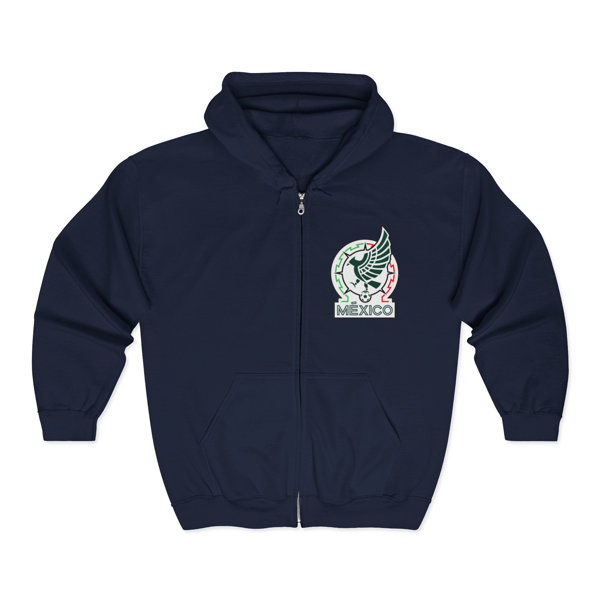Mexico FIFA World Cup 2026 Full-Zip Hoodie — Team Emblem & Trophy Design