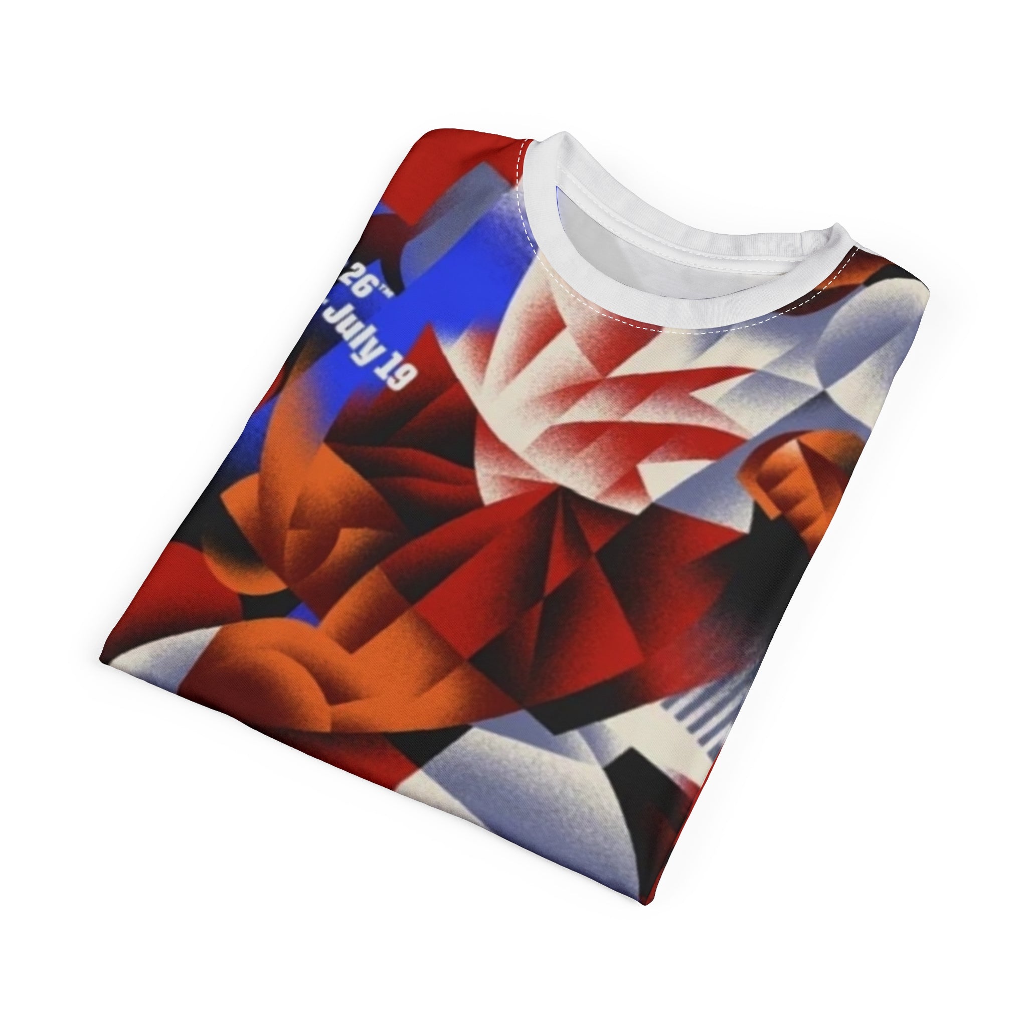 Toronto 2026 World Cup Soccer Graphic Tee — Retro Red Blue All-Over Print