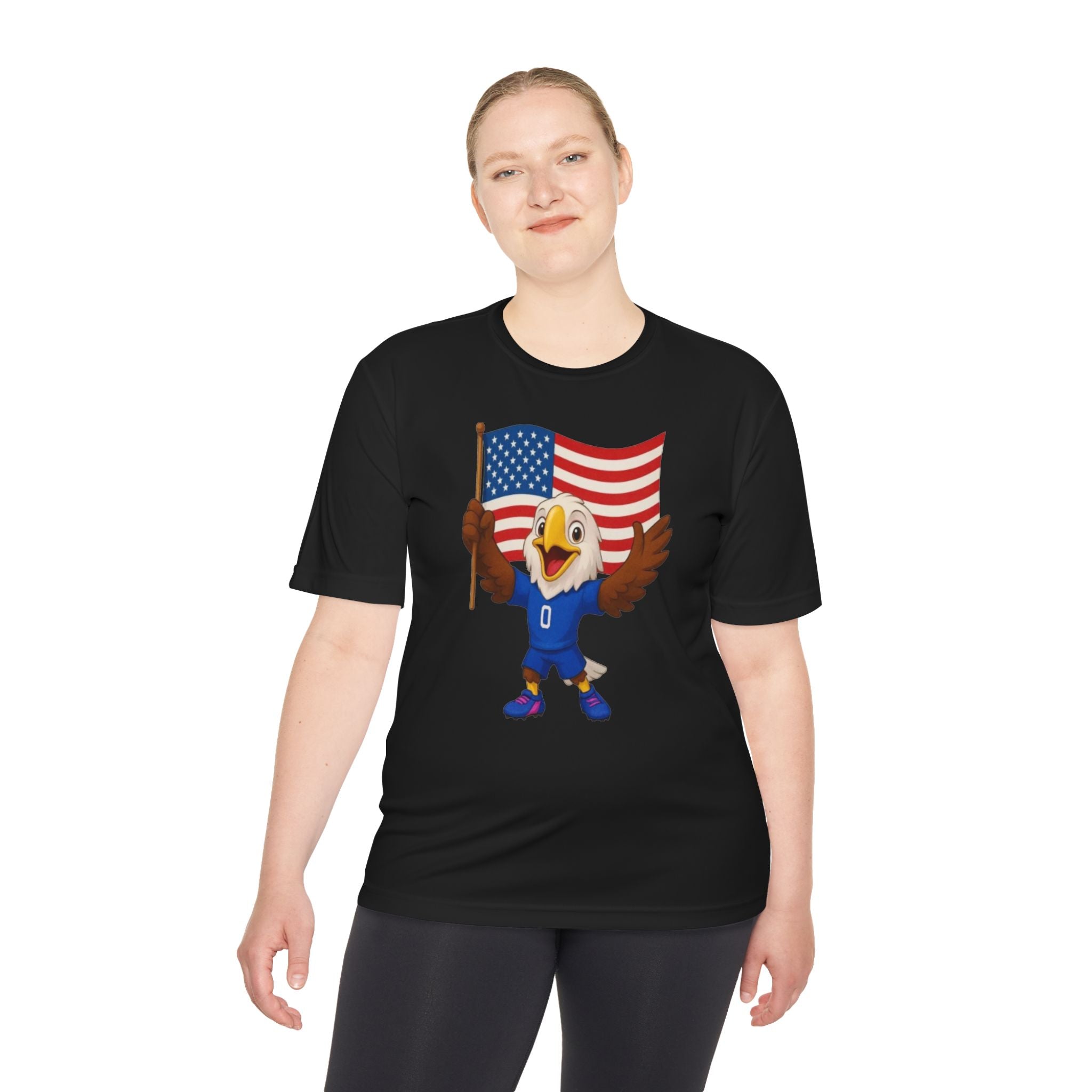 Patriotic Eagle Flag Tee — American Pride World Cup Mascot Shirt