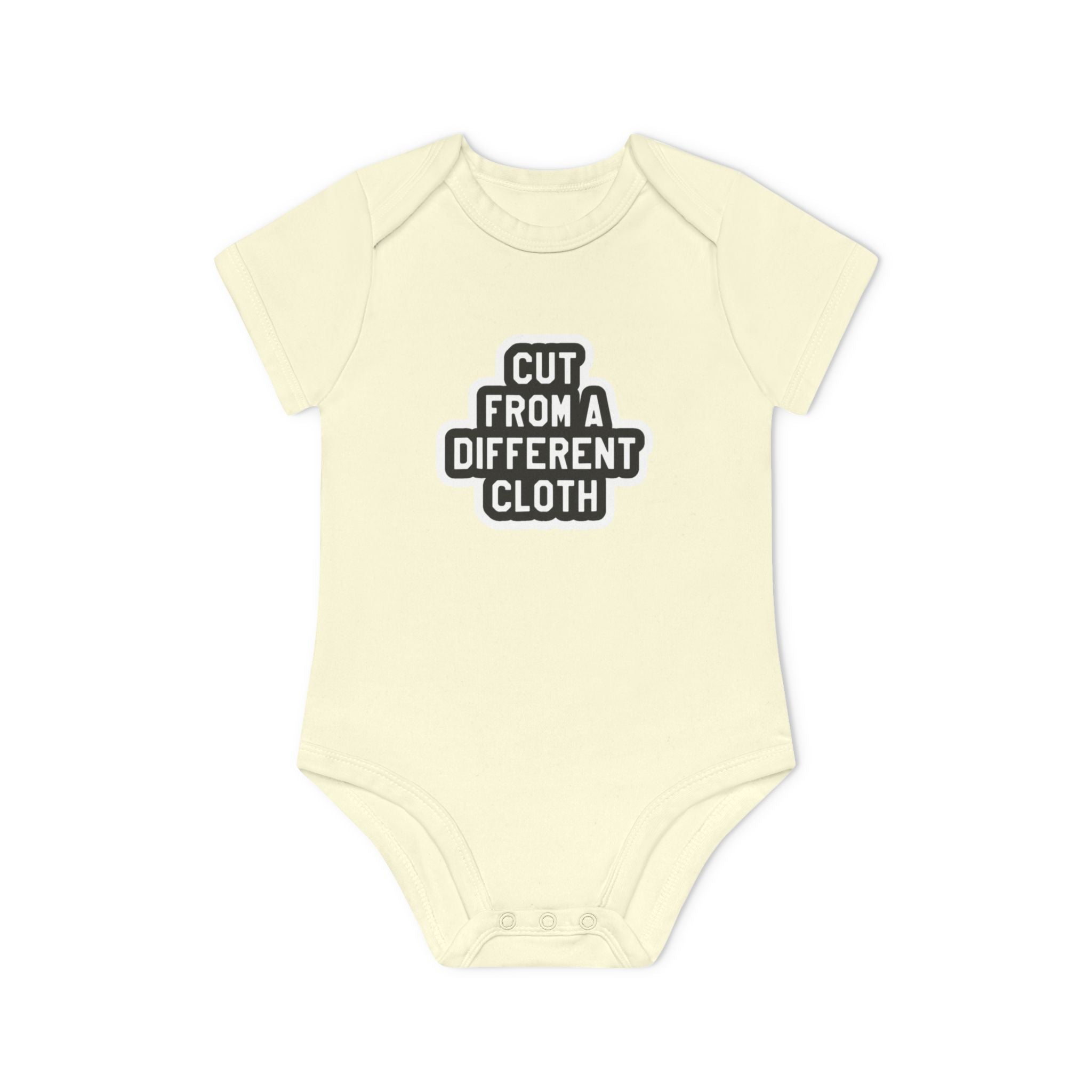 Baby Bodysuit — "Cut From A Different Cloth" Organic Short Sleeve Onesie