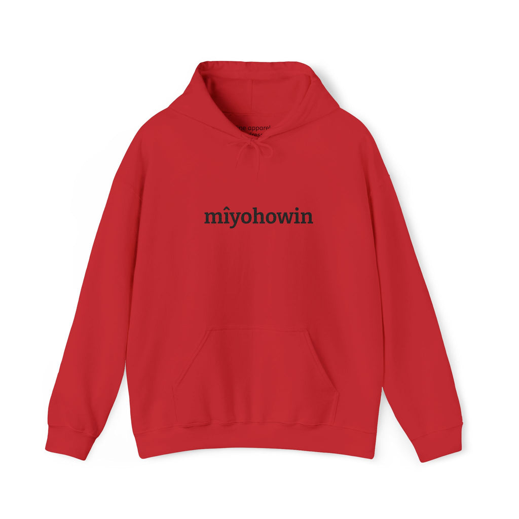 "mîyohowin" Minimalist White Hoodie