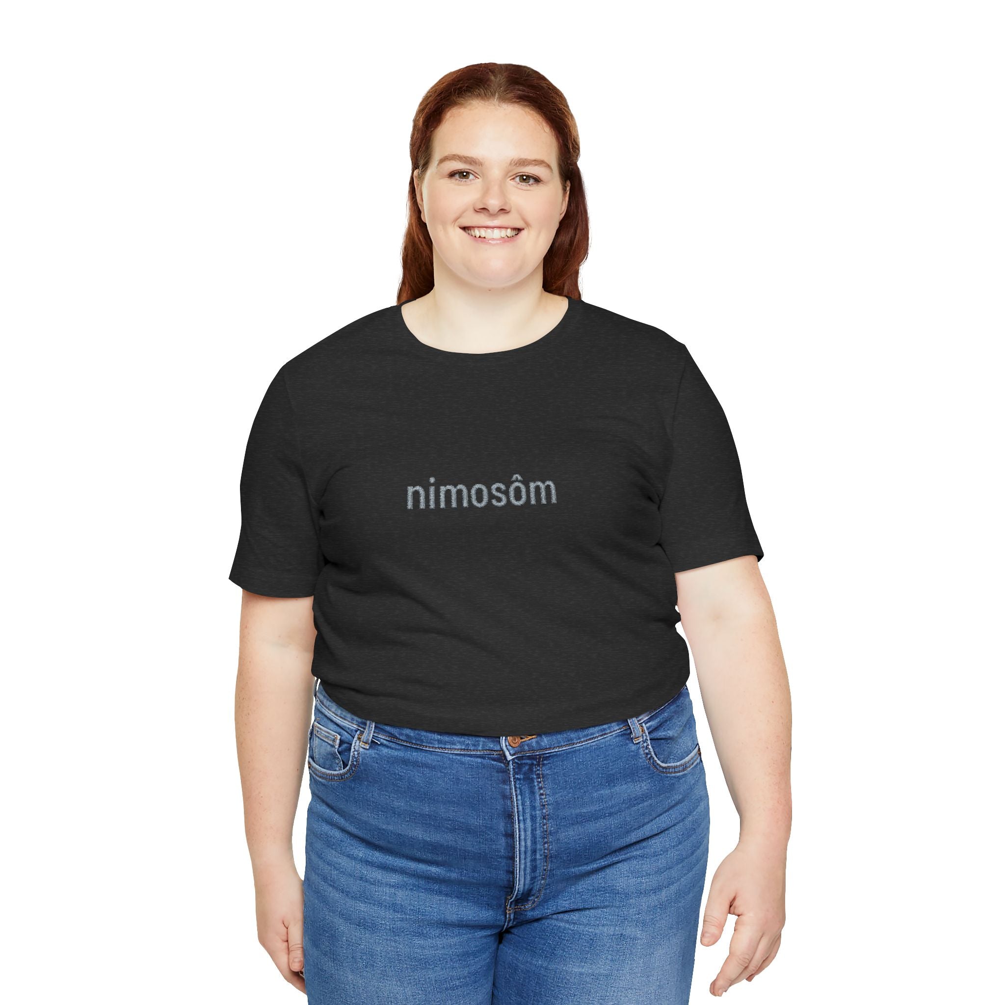 Nimosöm Floral Script Tee — Black Graphic Short Sleeve Shirt