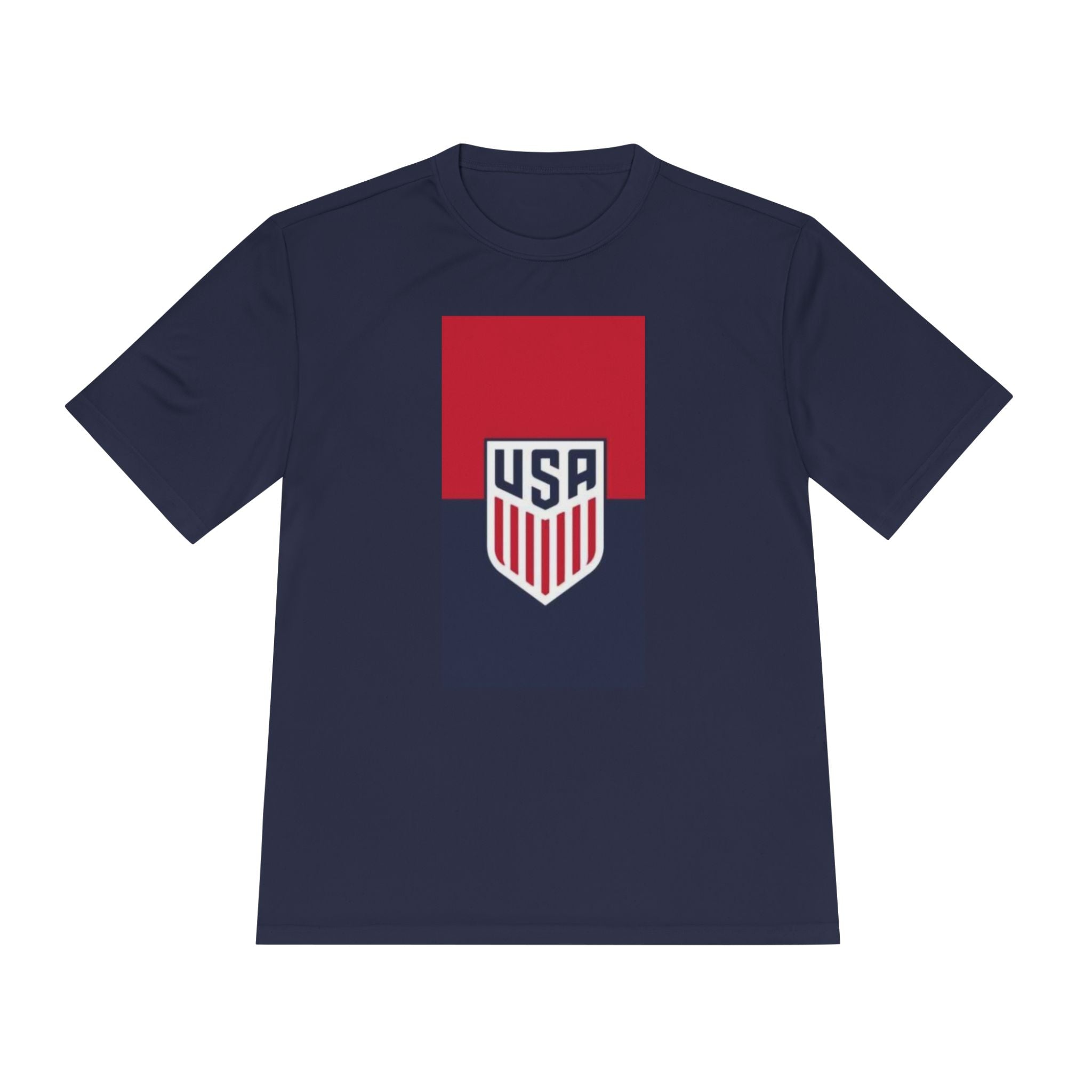 USA Shield Performance Tee — Patriotic Moisture‑Wicking Athletic Shirt