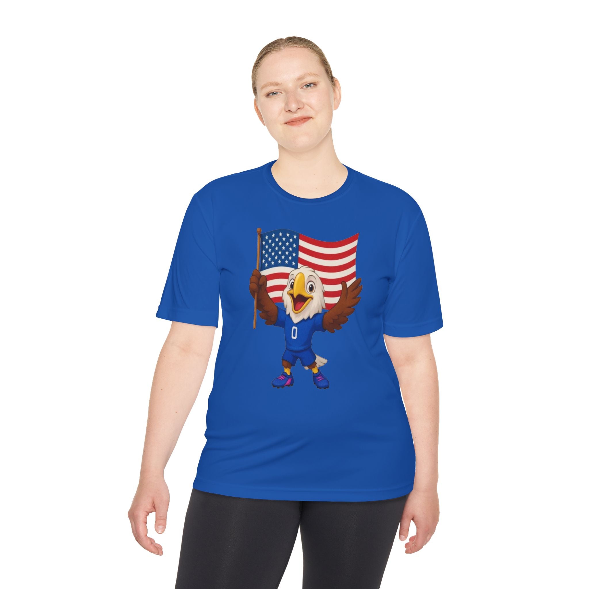 Patriotic Eagle Flag Tee — American Pride World Cup Mascot Shirt