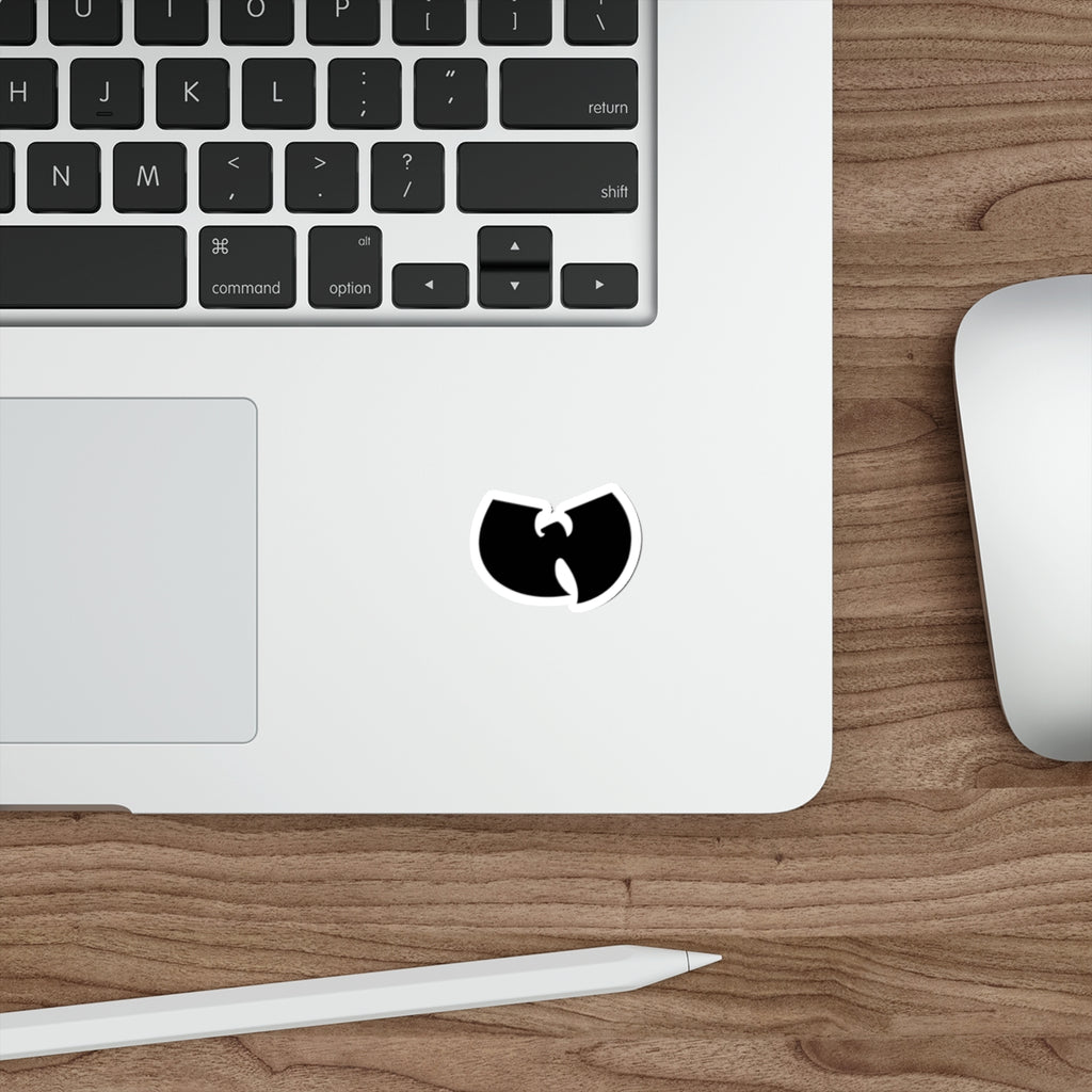 Wu-Tang Logo Die-Cut Sticker — Black Hip Hop Emblem Decal for Laptops & Gear