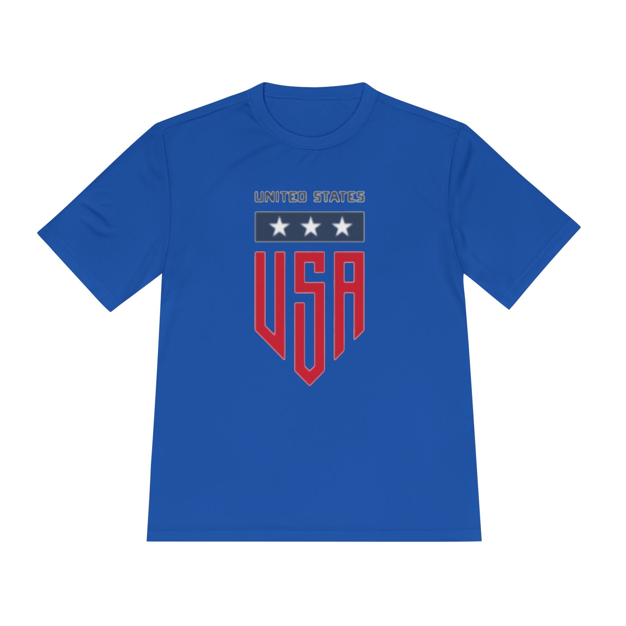 USA Shield Athletic Tee — United States Patriotic Sports Shirt