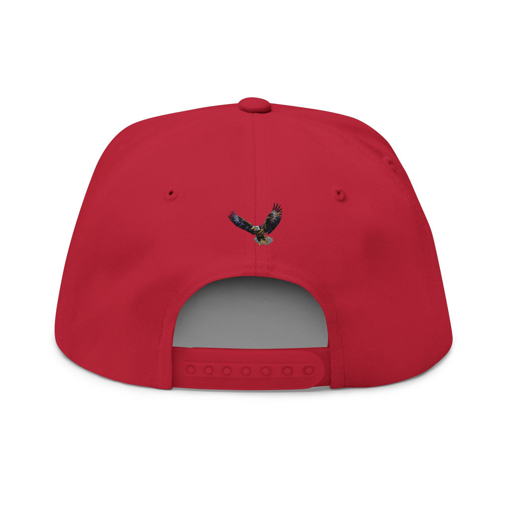 Embroidered Flat Bill Cap — "The Play" Clothing Company Script Logo