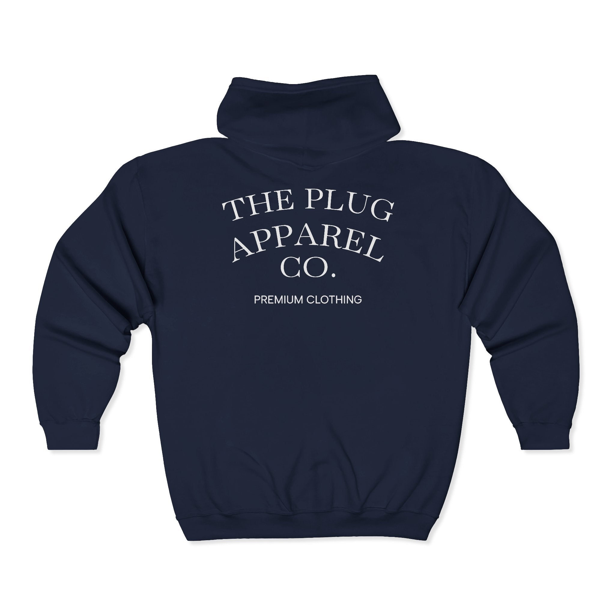 The Plug Apparel Co. Full-Zip Hoodie — Premium Streetwear Zip-Up