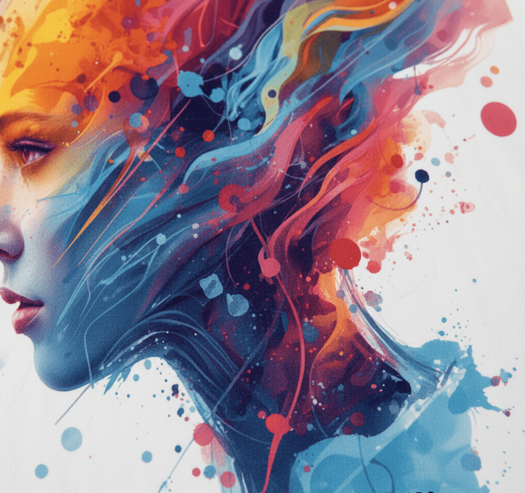 Ai's Second Self Portrait in Watercolor T-Shirt - Art by Seepengoose: The Plug Clothing Company