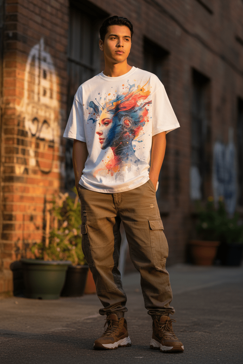 Ai's Self Portrait in Watercolor T-Shirt - Art by Seepengoose: The Plug Clothing Company