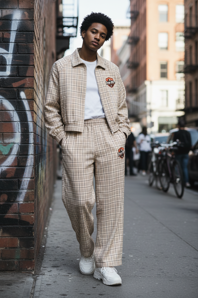 Apricot Plaid Set Lifestyle 1