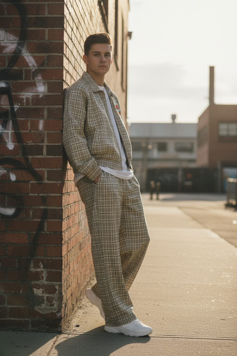 Apricot Plaid Set Lifestyle 2