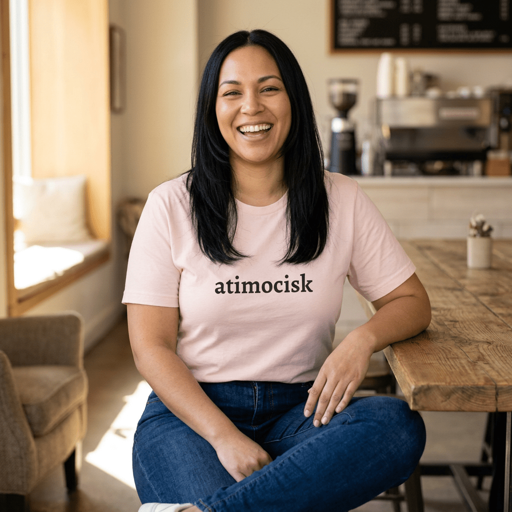 atimocisk Minimalist Text T-Shirt — Casual T-Shirt - Art by Seepengoose: The Plug Clothing Company