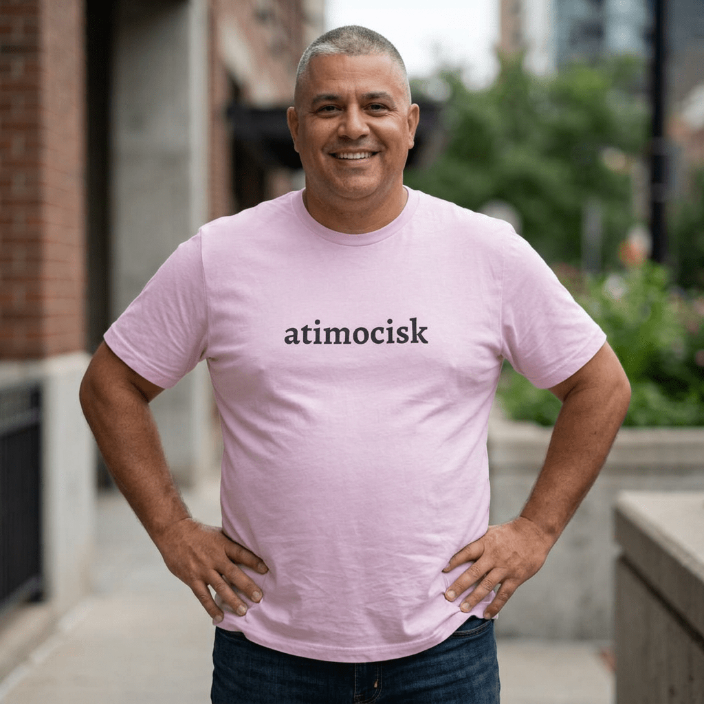 atimocisk Minimalist Text T-Shirt — Casual T-Shirt - Art by Seepengoose: The Plug Clothing Company