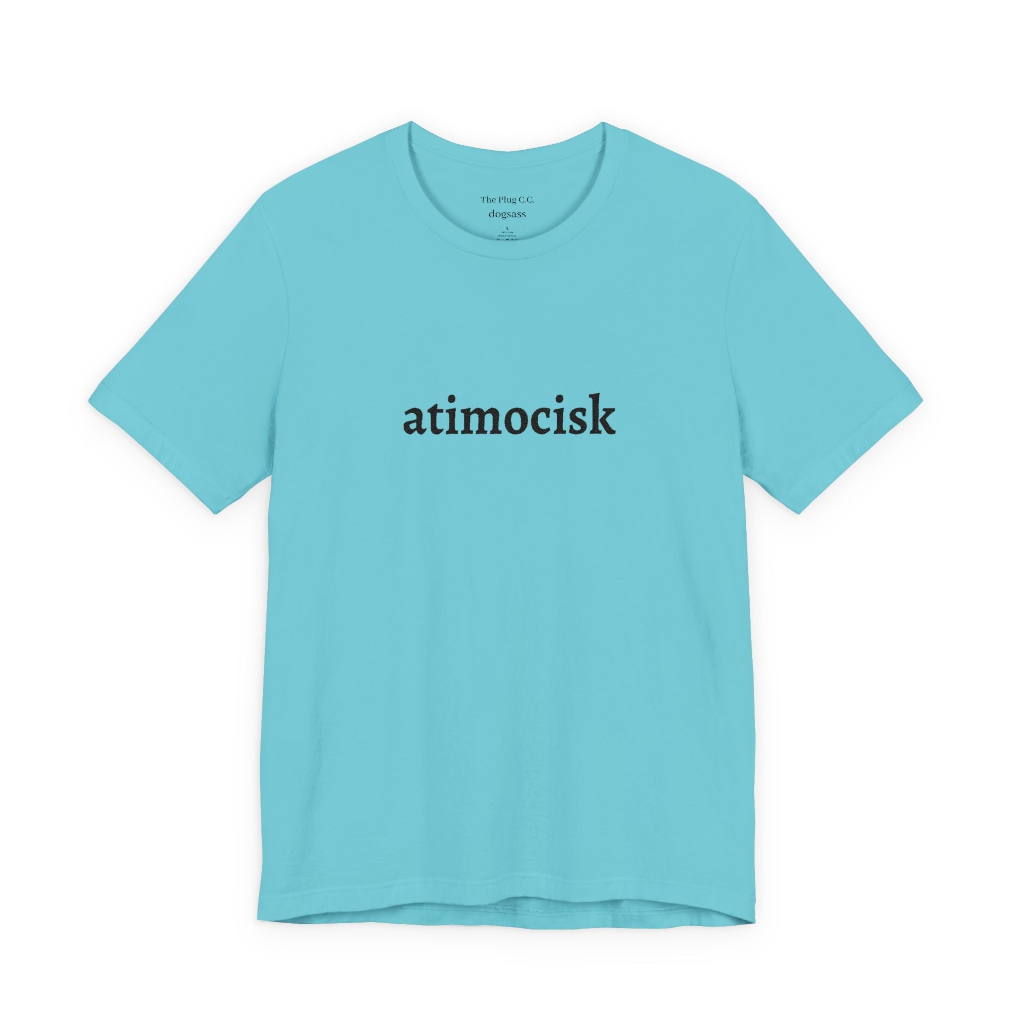 atimocisk Minimalist Text T-Shirt — Casual T-Shirt - Art by Seepengoose: The Plug Clothing Company