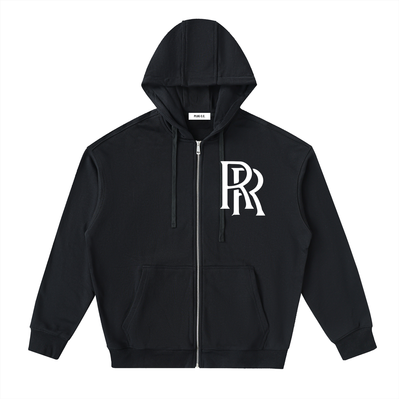 Rolls Royce Double R Drop-Shoulder Zip Up Hoodie