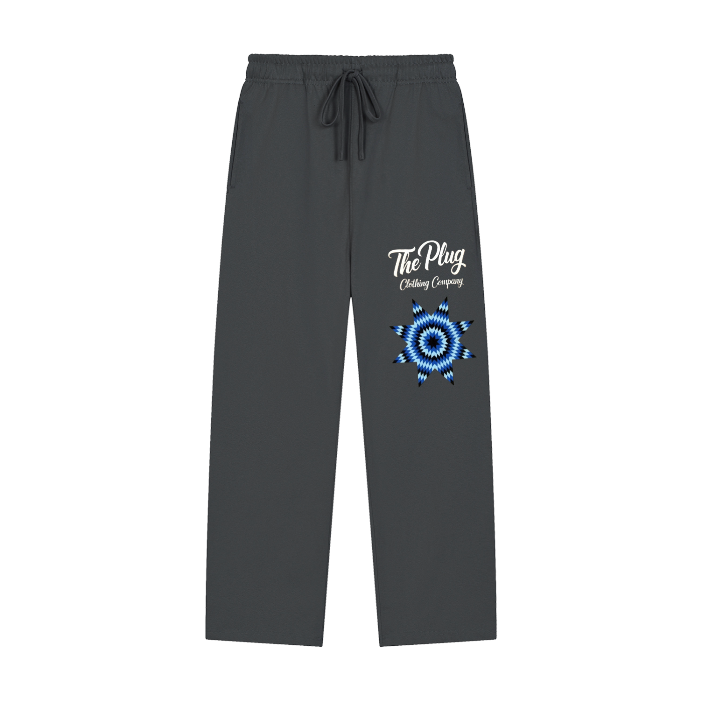 Solid Color Straight-Leg Sweatpants