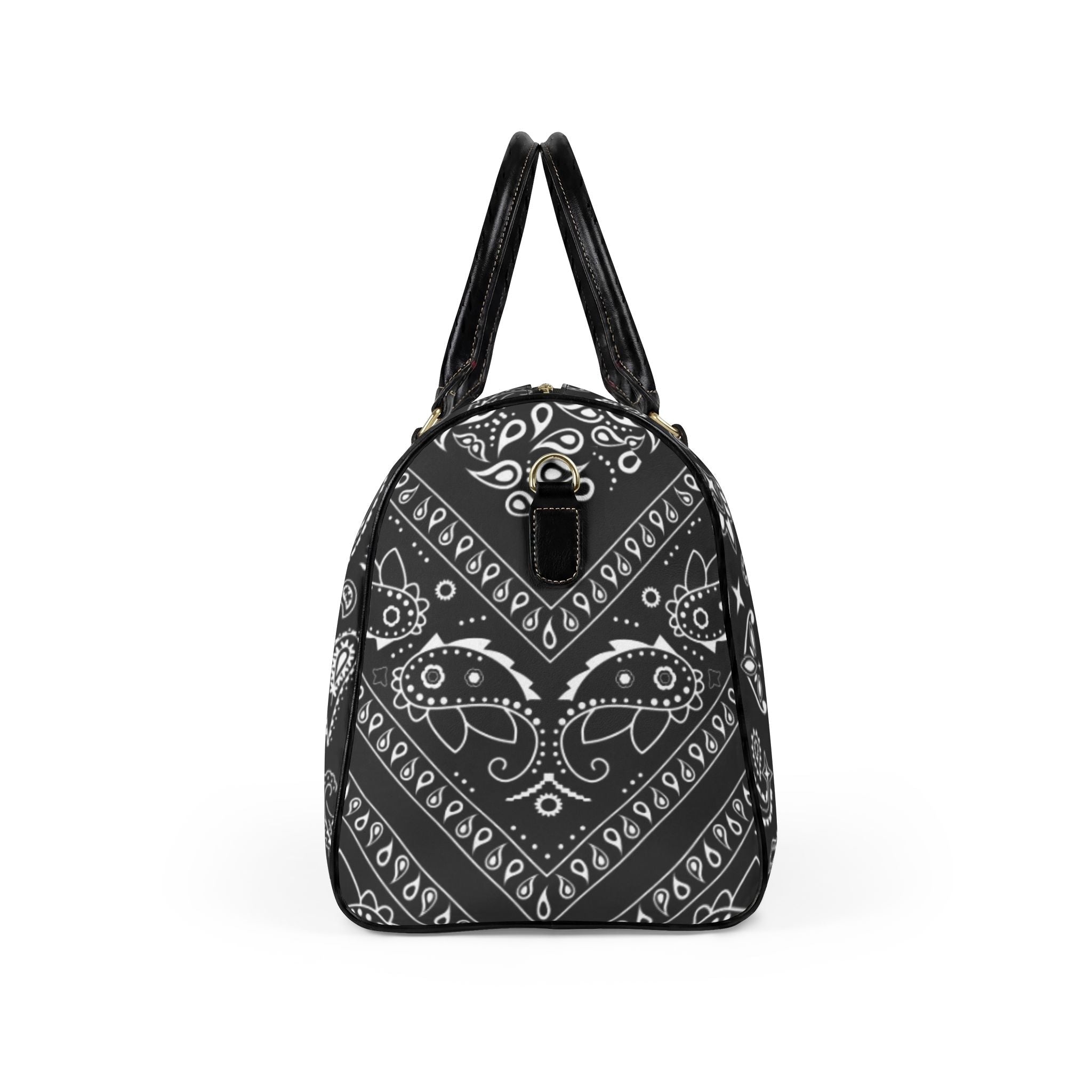 Black Bandana Duffle with 'The Plug Clothing Co' Accent - Art by Seepengoose: The Plug Clothing Company