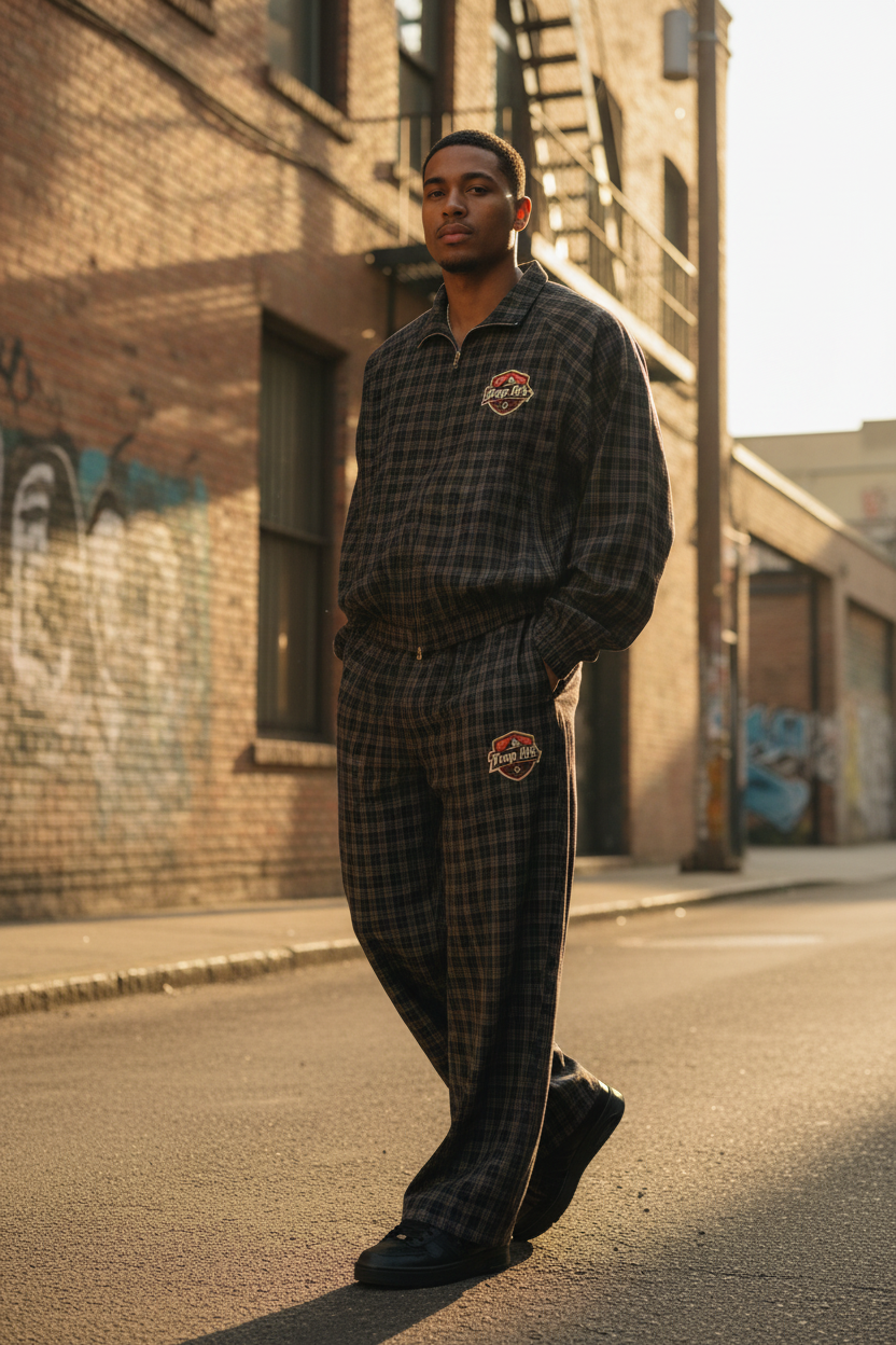 Black Plaid Set Lifestyle 2