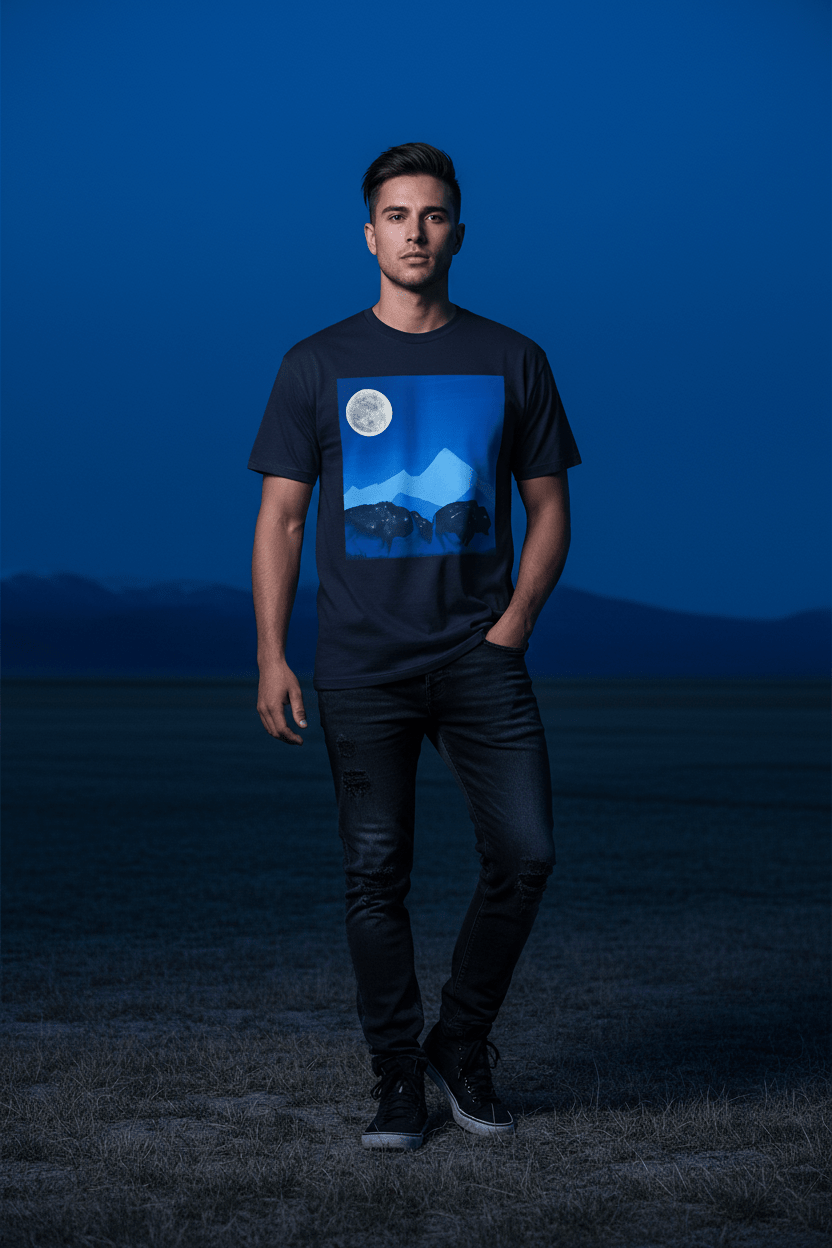 Buffalo Run: Essential T-Shirt - Art by Seepengoose: The Plug Clothing Company