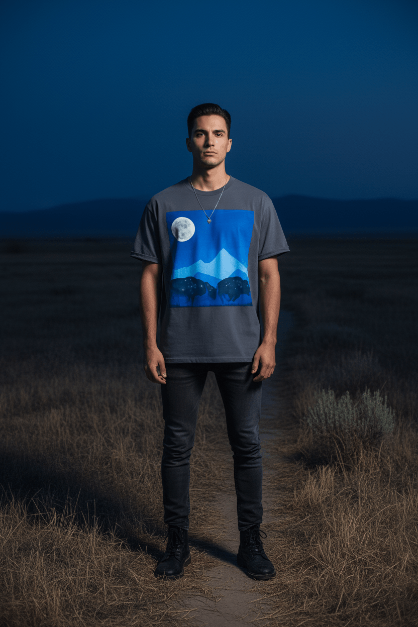 Buffalo Run: Essential T-Shirt - Art by Seepengoose: The Plug Clothing Company