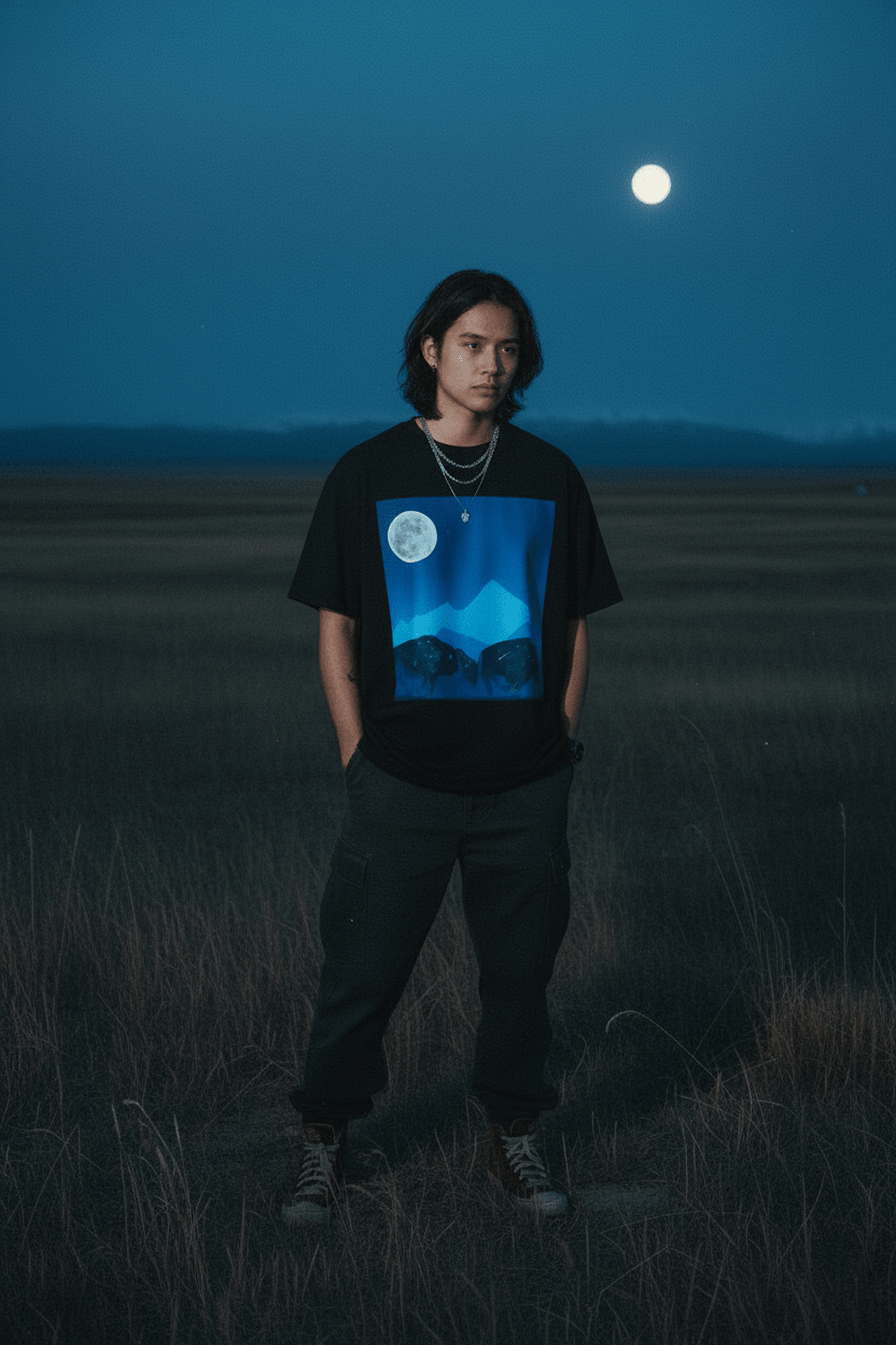 Buffalo Run: Essential T-Shirt - Art by Seepengoose: The Plug Clothing Company