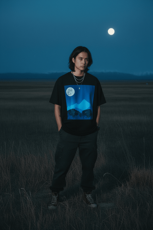 Buffalo Run: Essential T-Shirt - Art by Seepengoose: The Plug Clothing Company