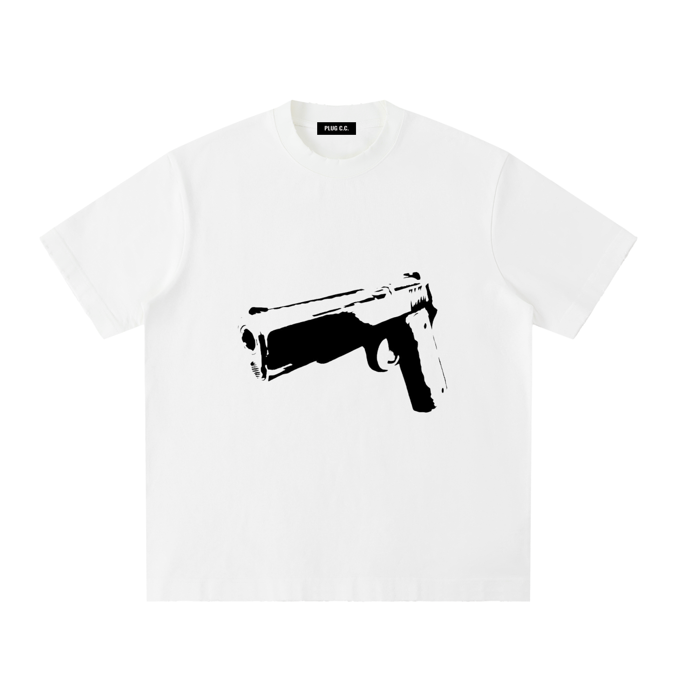 Heavy Vintage Handgun Print T-shirt