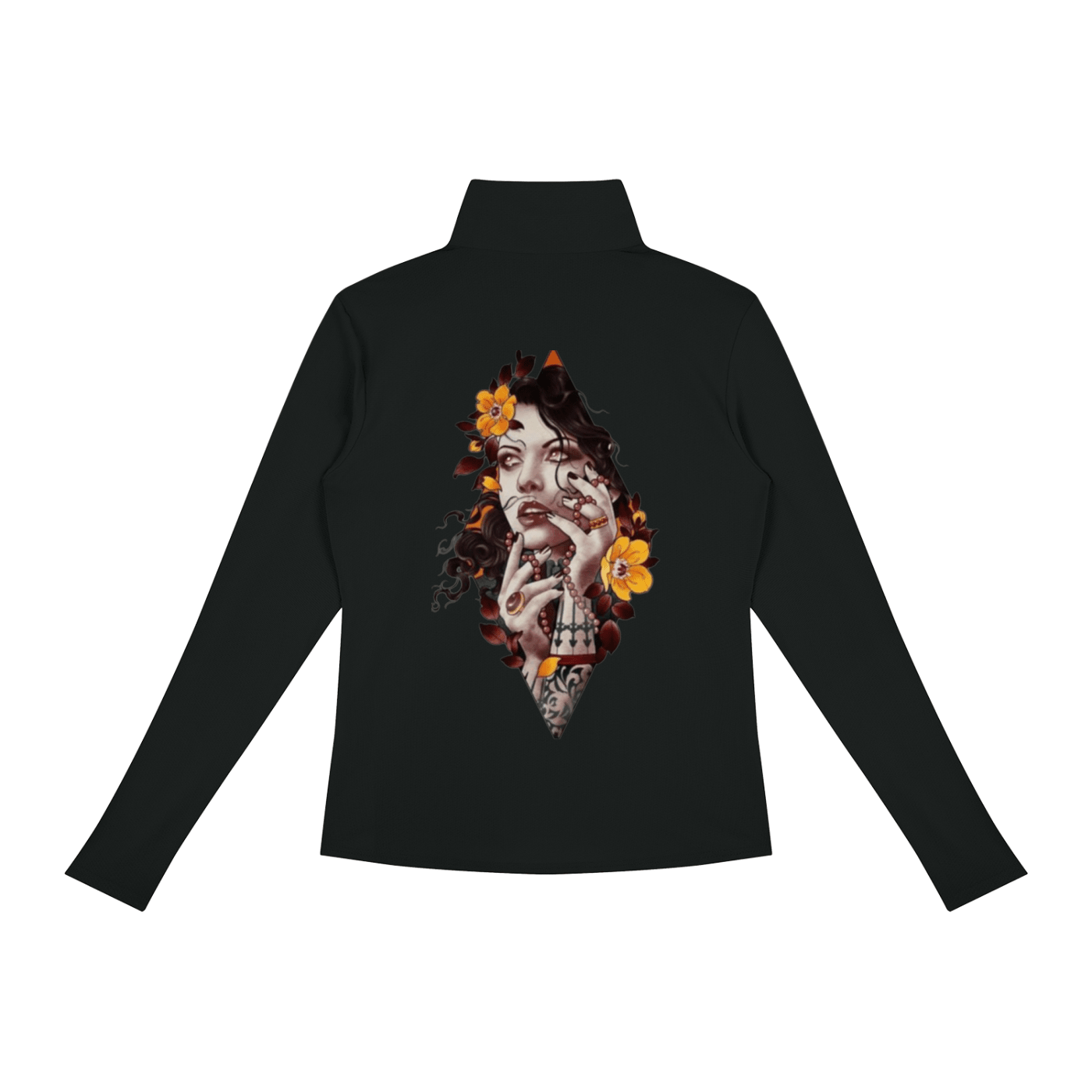 Deadly Aunty Quarter-Zip Yoga Pullover - Art by Seepengoose: The Plug Clothing Company