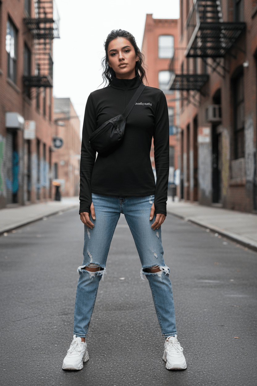 Deadly Aunty Quarter-Zip Yoga Pullover - Art by Seepengoose: The Plug Clothing Company