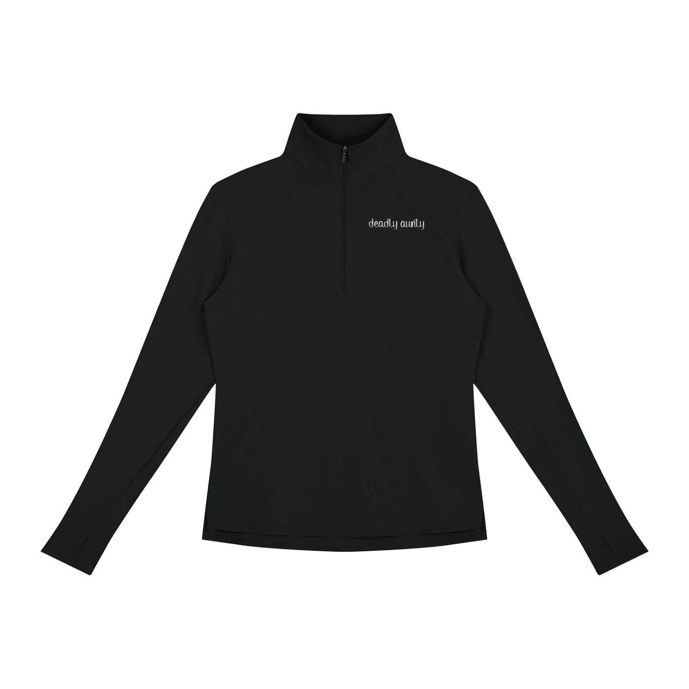 Deadly Aunty Quarter-Zip Yoga Pullover - Art by Seepengoose: The Plug Clothing Company